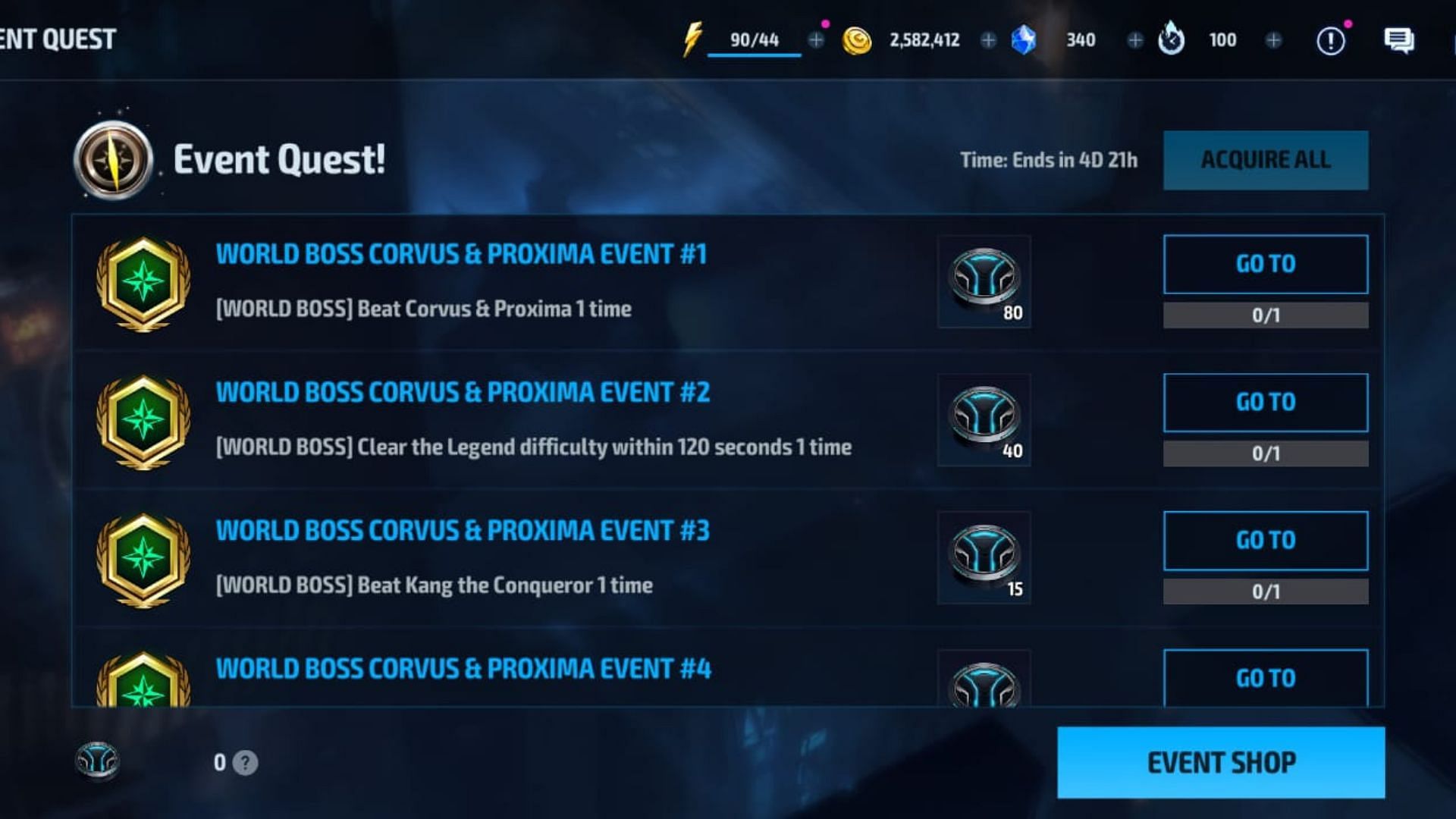 The first three tasks #1 to #3 of the event (Image via Netmarble)