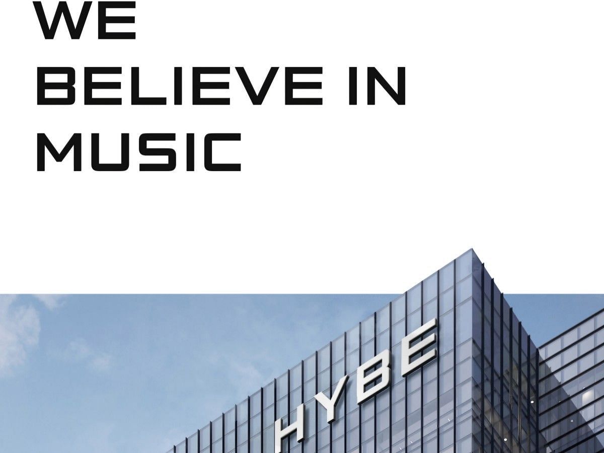 HYBE&#039;s iconic slogan (Image via HYBE)