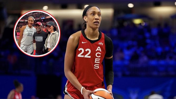 Watch: A'ja Wilson poses for a picture with Darius Rucker after breaking WNBA single-season scoring record