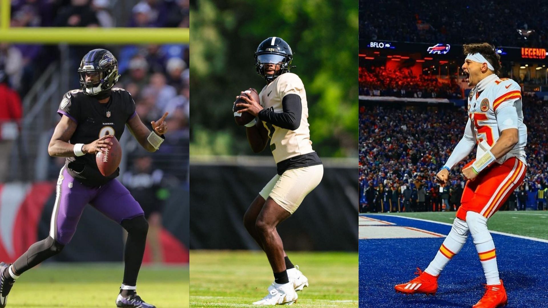 Lamar Jackson, Shedeur Sanders &amp; Patrick Mahomes (Jackson, Sanders &amp; Mahome