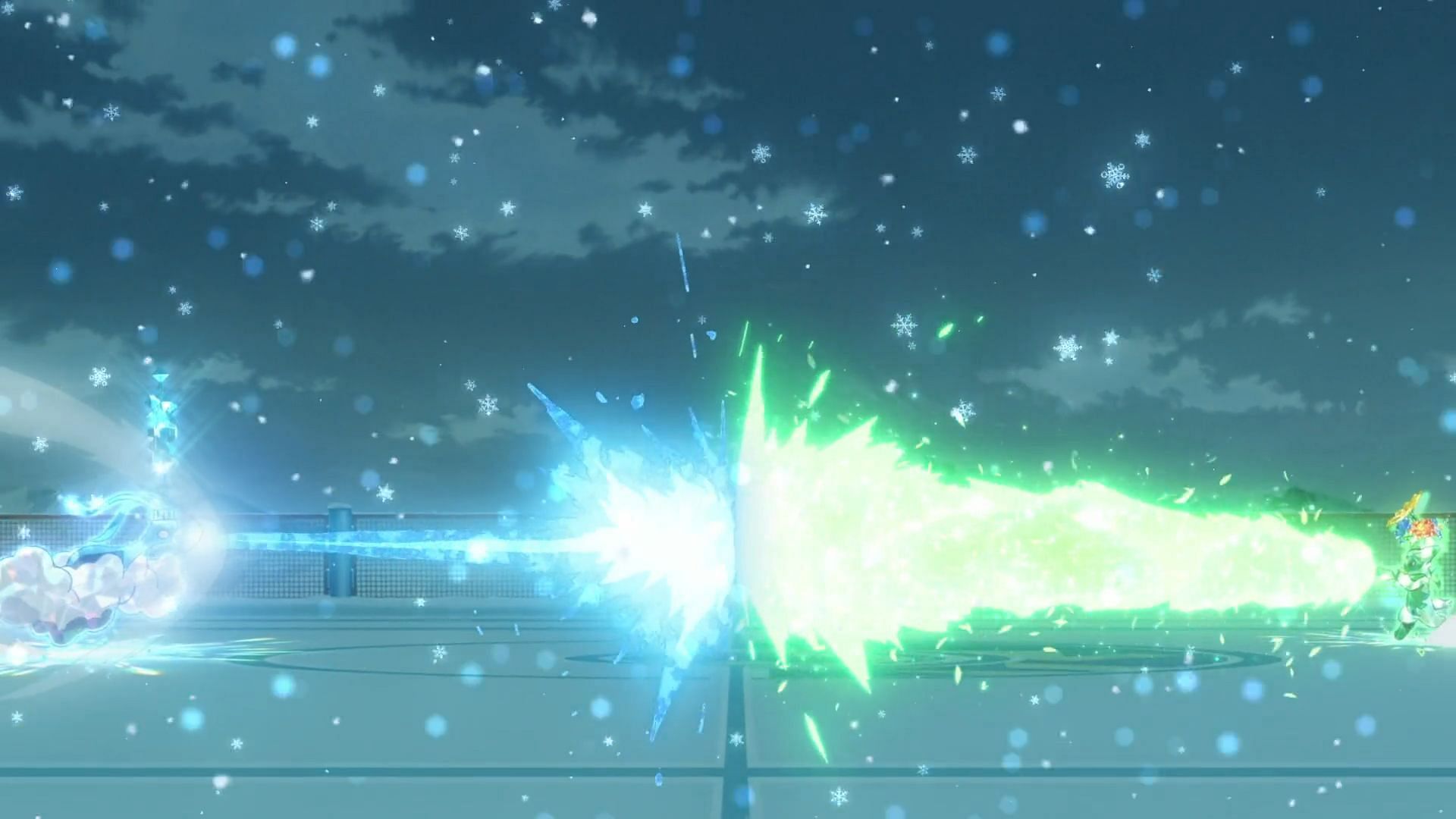 Altaria and Floragato clash with their attacks in Pokemon Horizons Episode 63 (Image via The Pokemon Company)