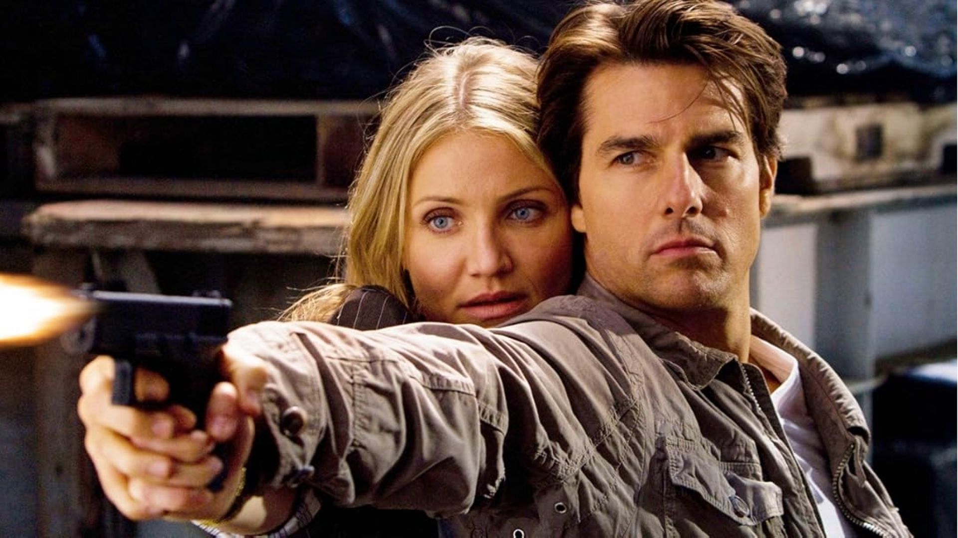 Tom Cruise and Cameron Diaz in a still from Knight and Day (Image via Prime Video)