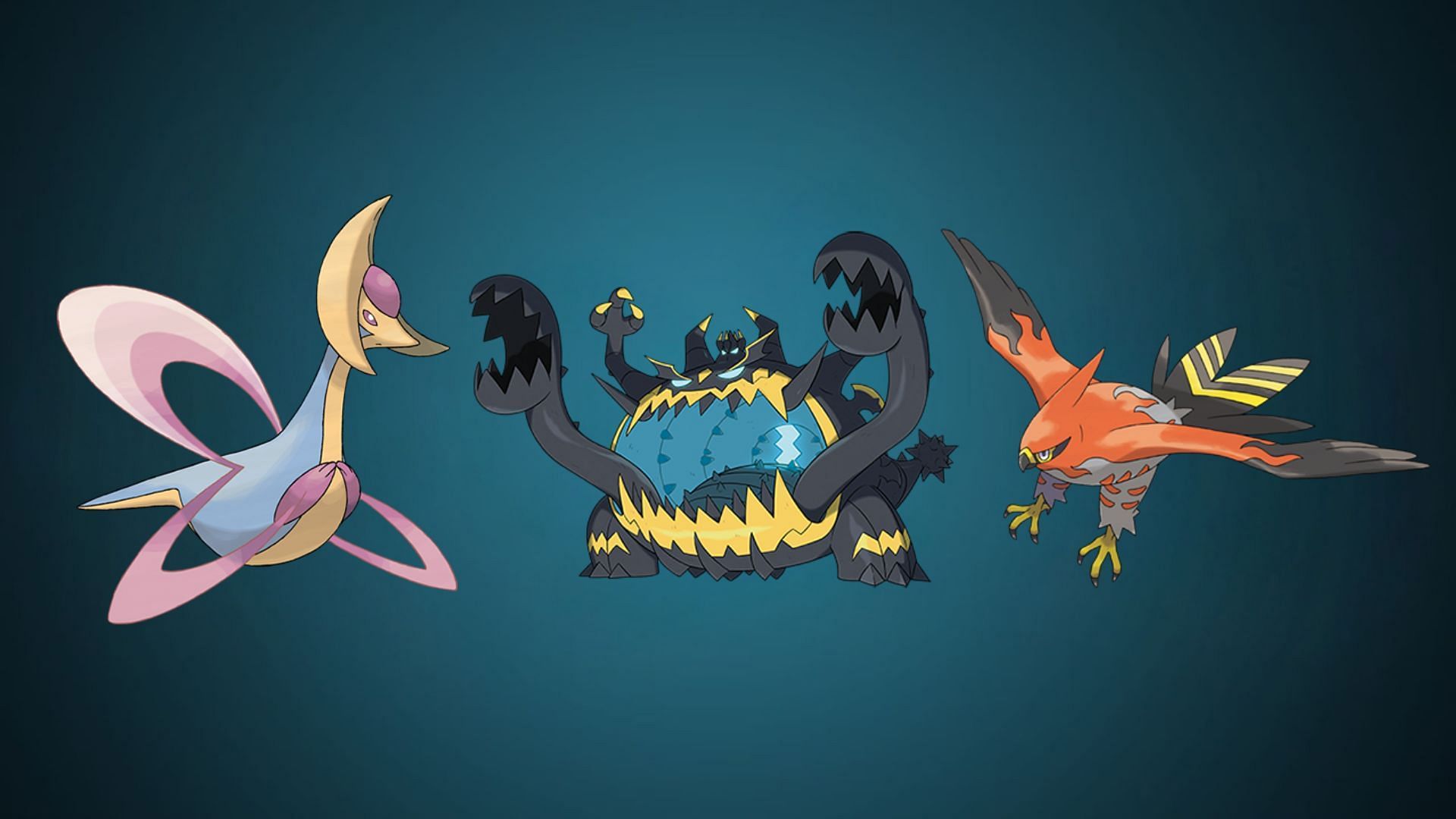 Talonflame, Guzzlord, and Cresselia (Image via TPC)