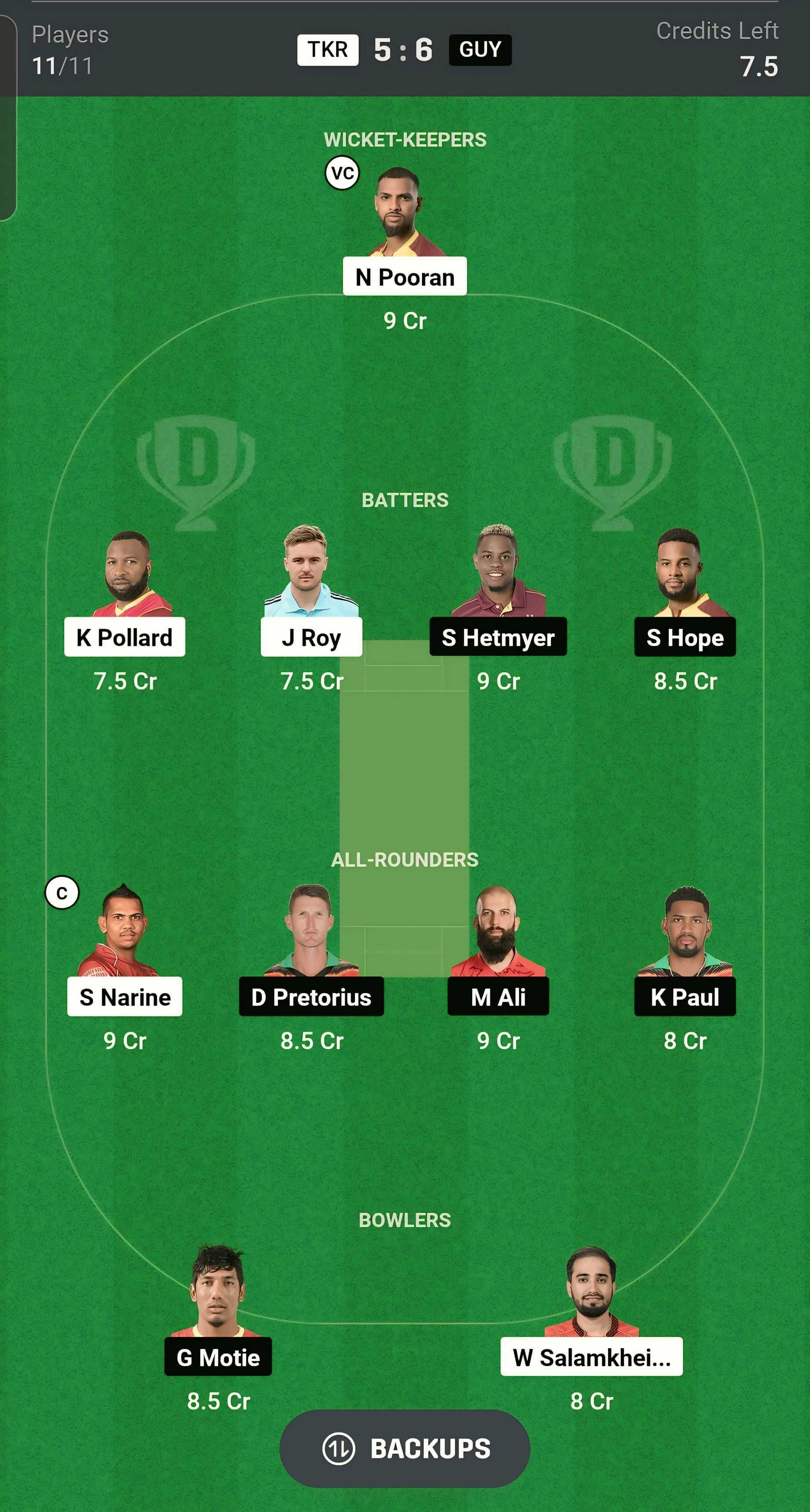 Fantasy suggestion #1 (Image via Dream11)