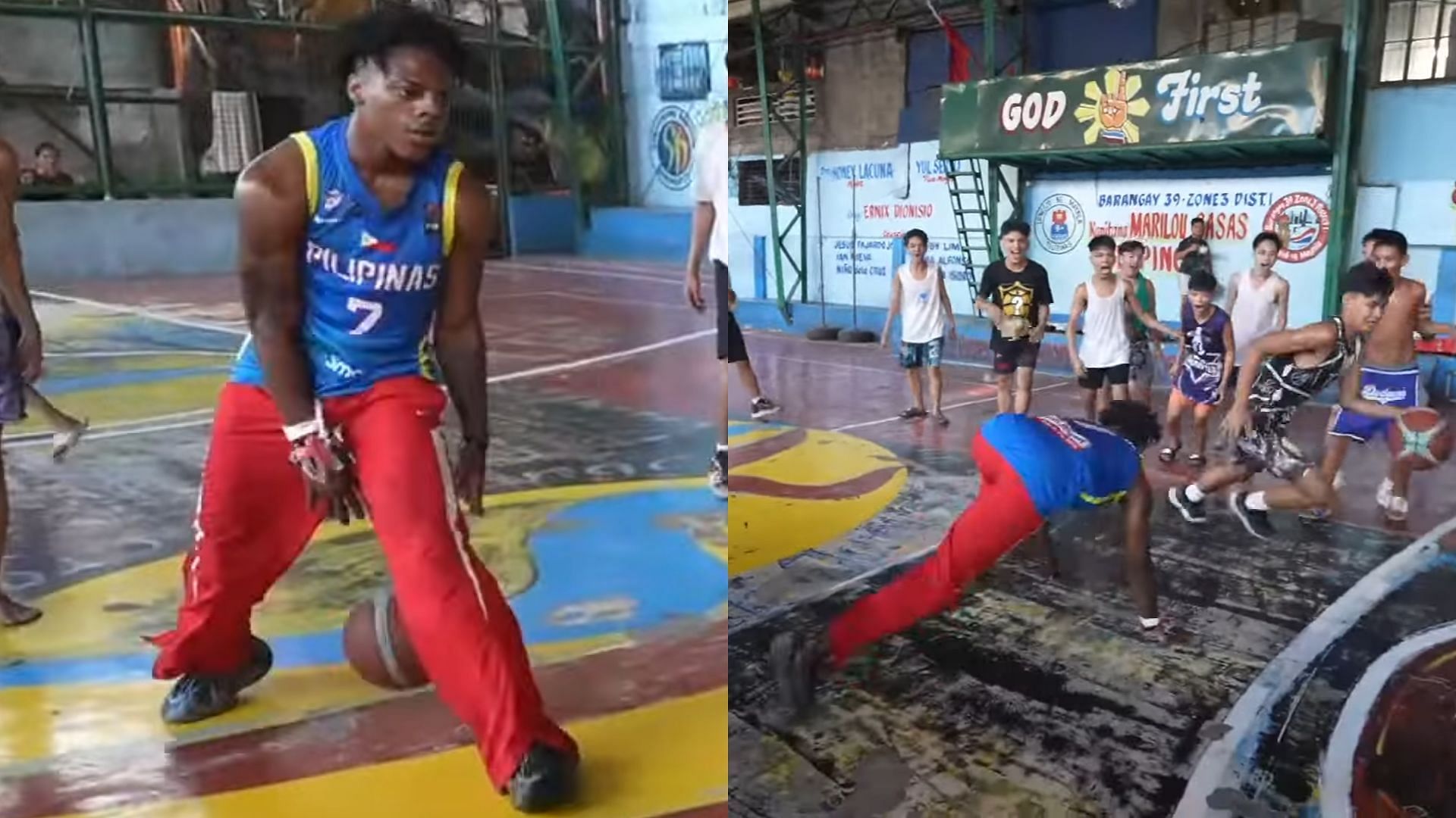 IShowSpeed faced off against a fan while playing basketball in the Philippines (Image via IShowSpeed/YouTube)