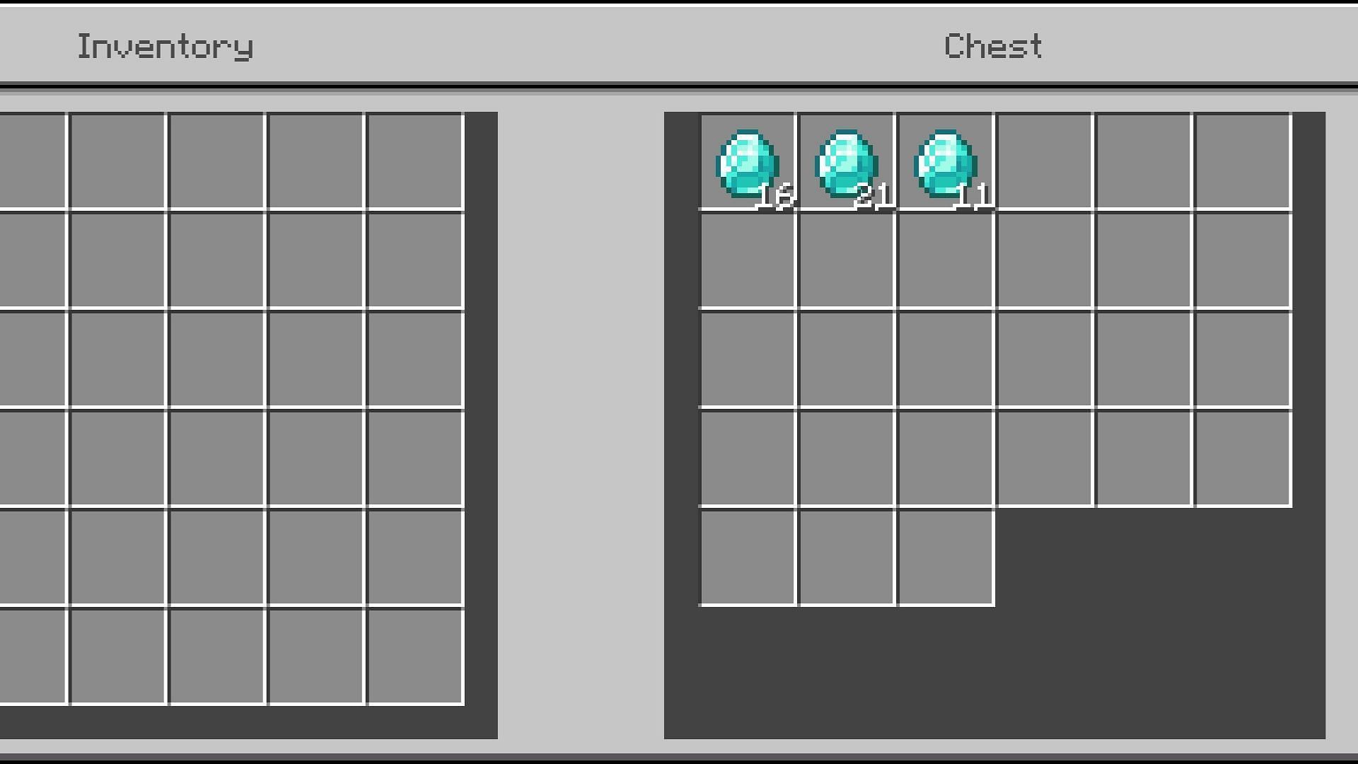 Diamonds in Minecraft can also be found in chests (Image via Mojang Studios)