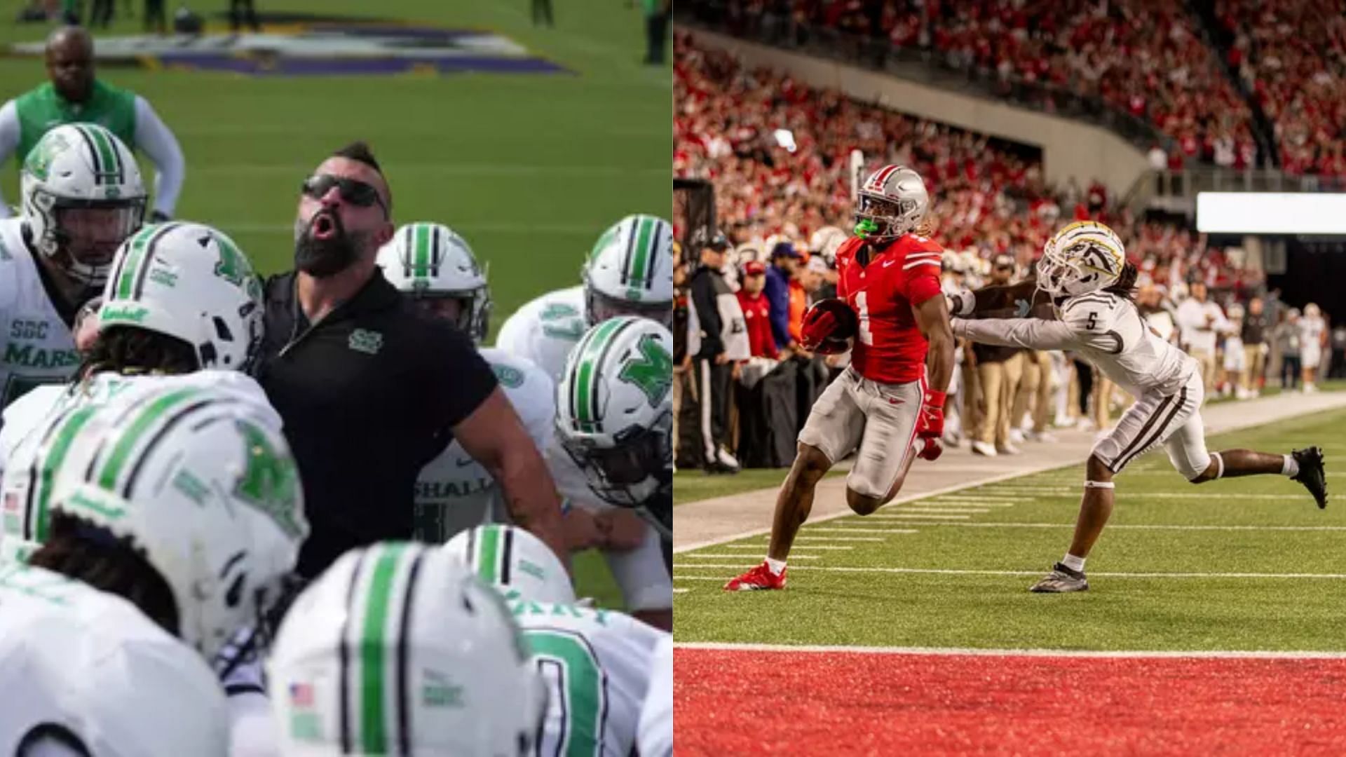 Images courtesy of Marshall &amp; Ohio State Athletics