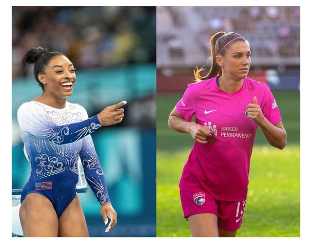 Simone Biles and Alex Morgan