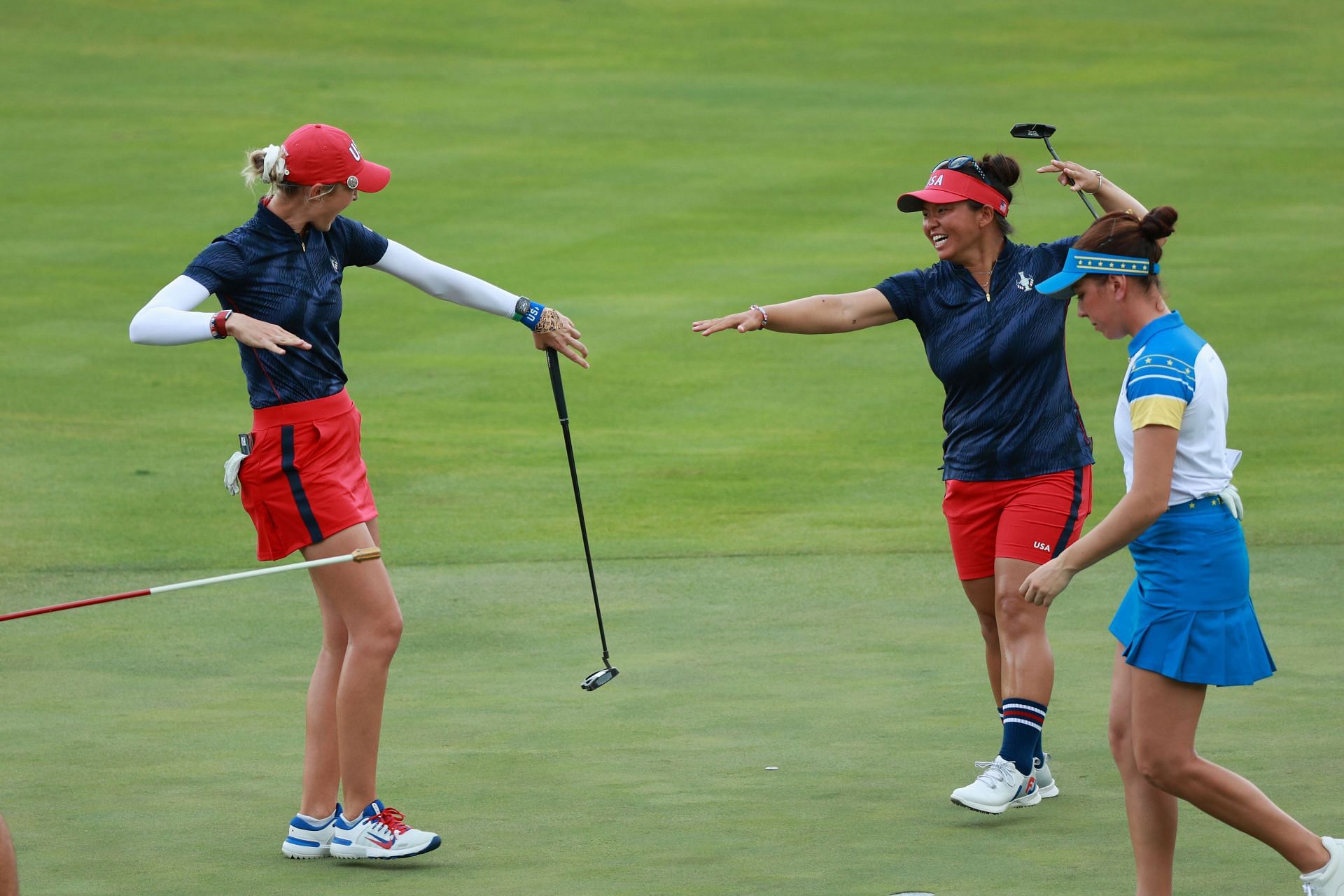 Nelly Korda and Megan Khang, 2024 Solheim Cup (Image via Getty).