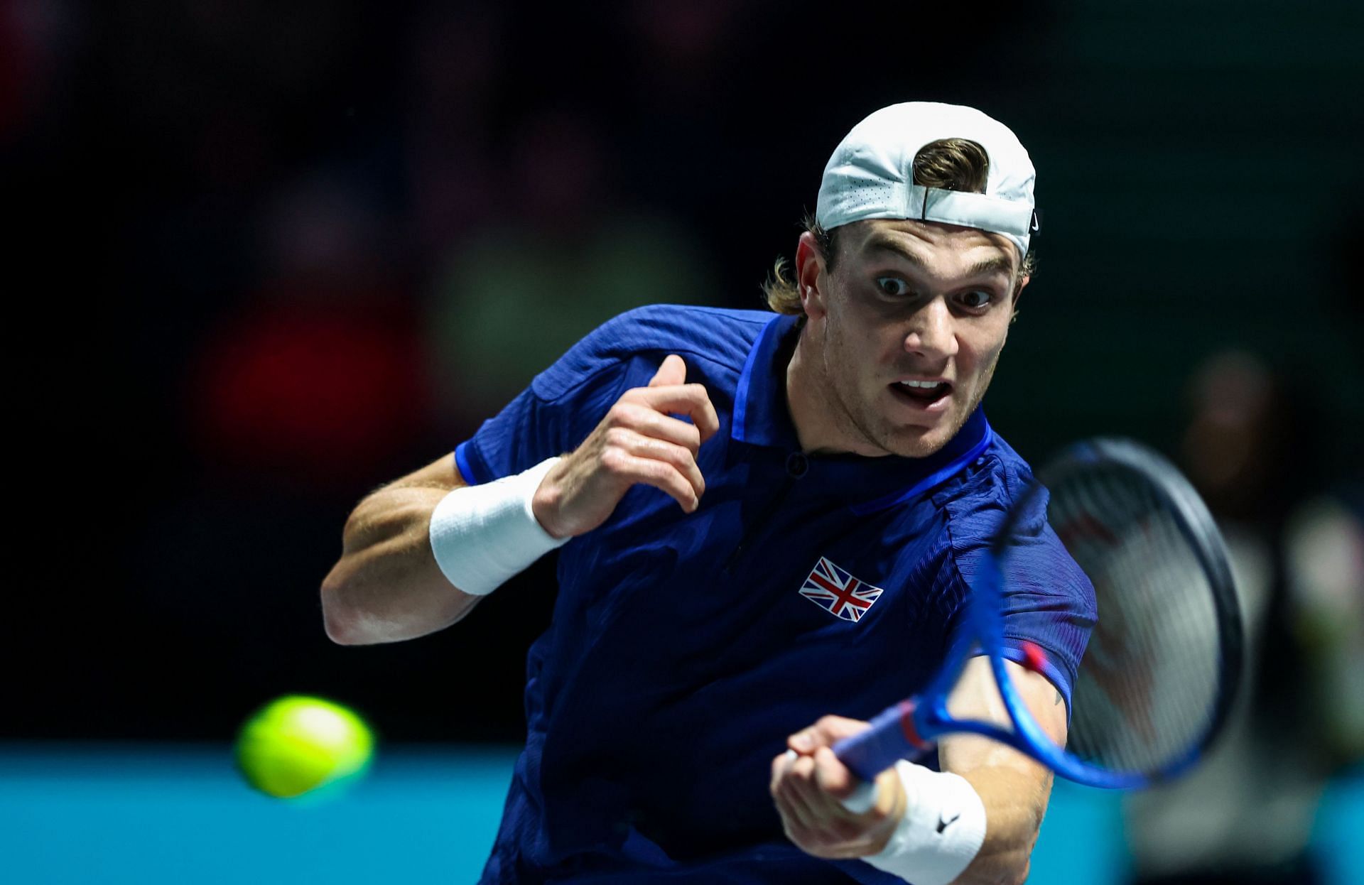 Jack Draper in action at the Davis Cup Finals this month - Source: Getty