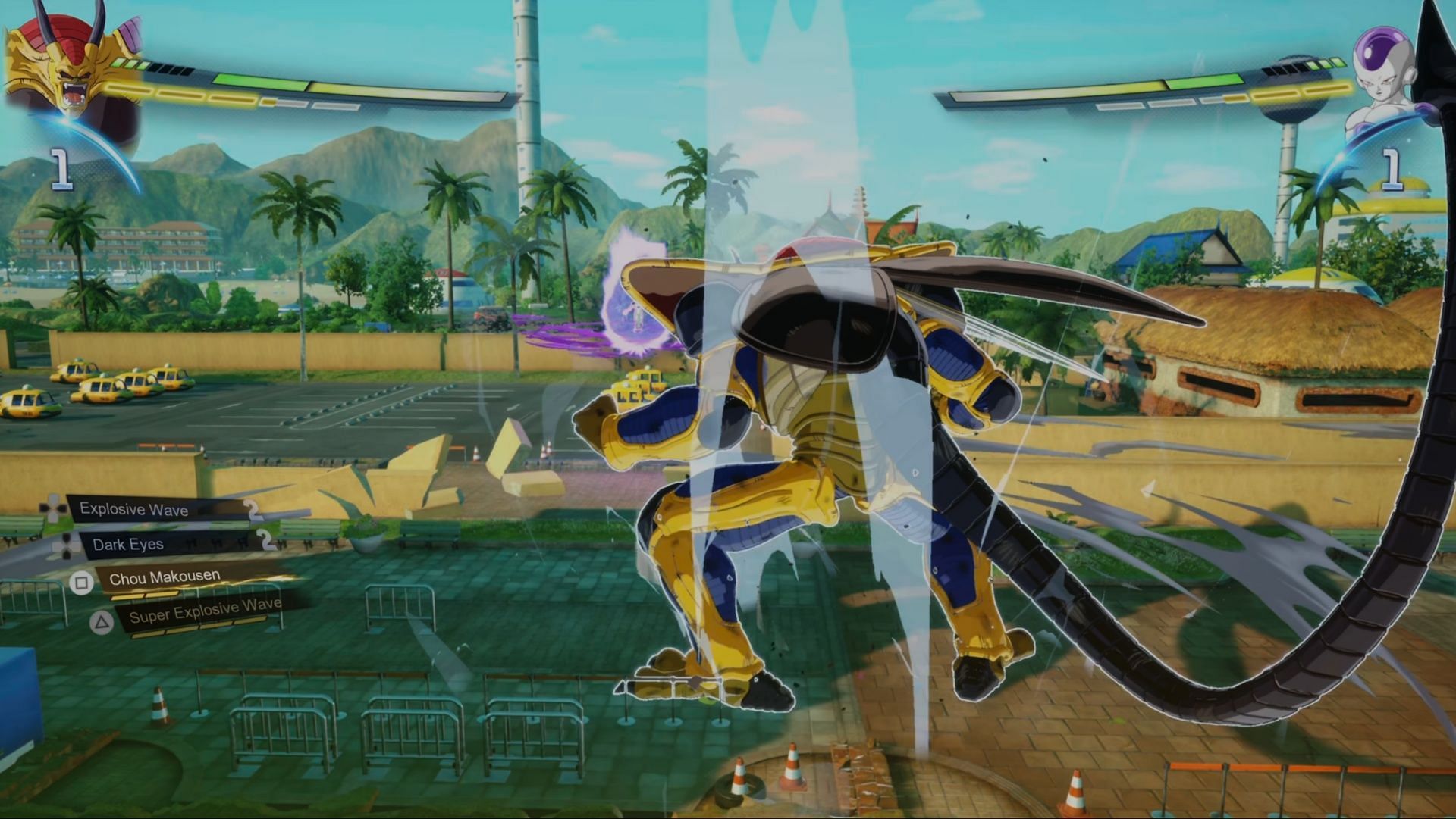 Hirudegarn, just casually smashing through the World Martial Arts tournament - as one does (Image via Bandai Namco)