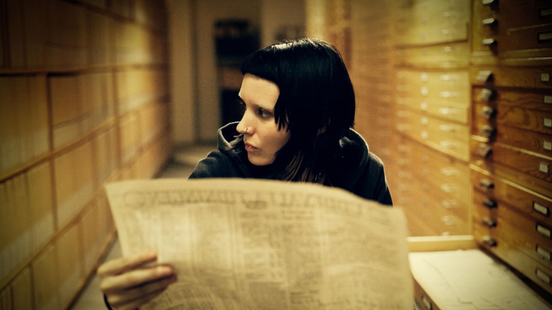 Rooney Mara in The Girl with the Dragon Tattoo 2011 (Image via Columbia Pictures)