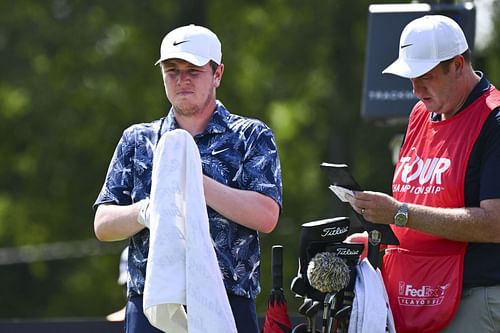 Scottish professional golfer Robert MacIntyre during the second round of the TOUR Championship on Saturday. [Image via Getty]