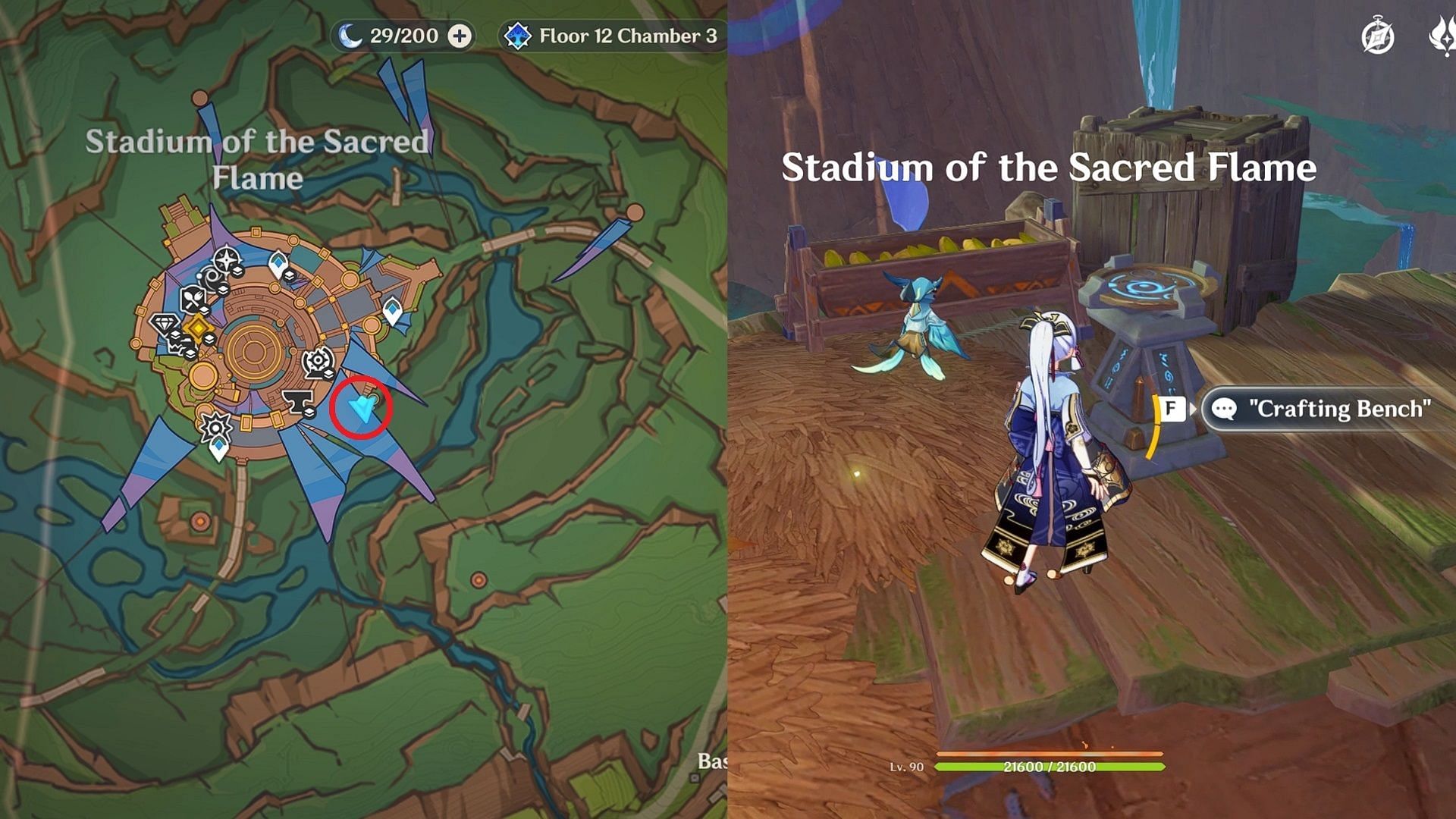 The Case of the Crafting Bench location (Image via HoYoverse)