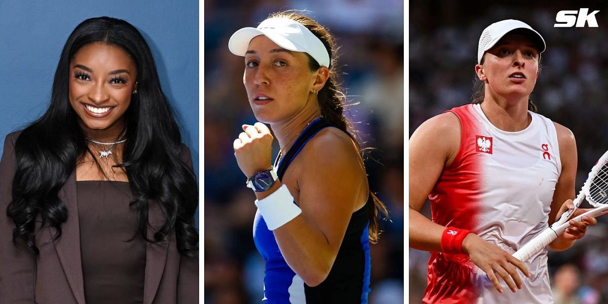 (Left to Right) Simone Biles, Jessica Pegula, Iga Swiatek (Source: Getty Images)