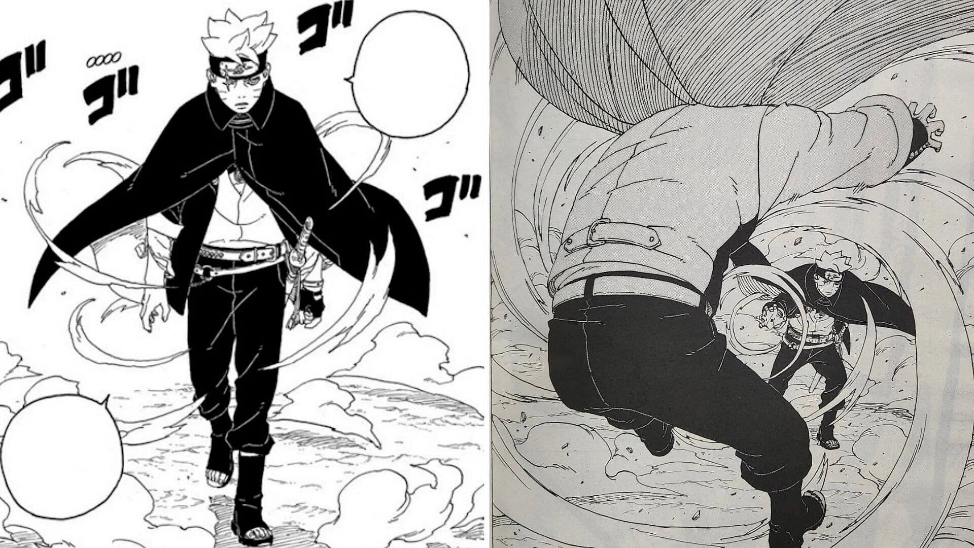 The protagonist using Rasengan Uzuhiko (Image via Shueisha)