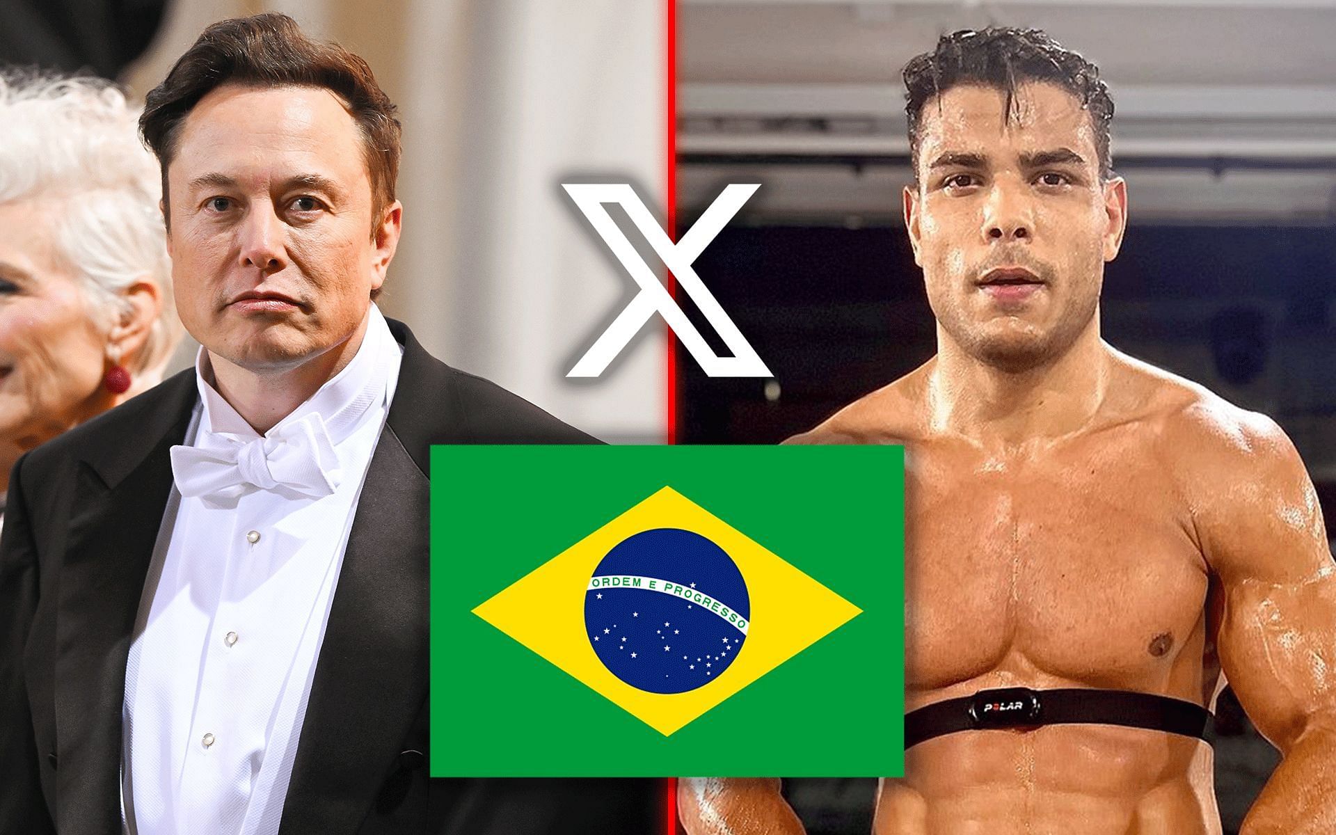 Elon Musk (left) appears to have received support from Paulo Costa (right) in the aftermath of Brazil