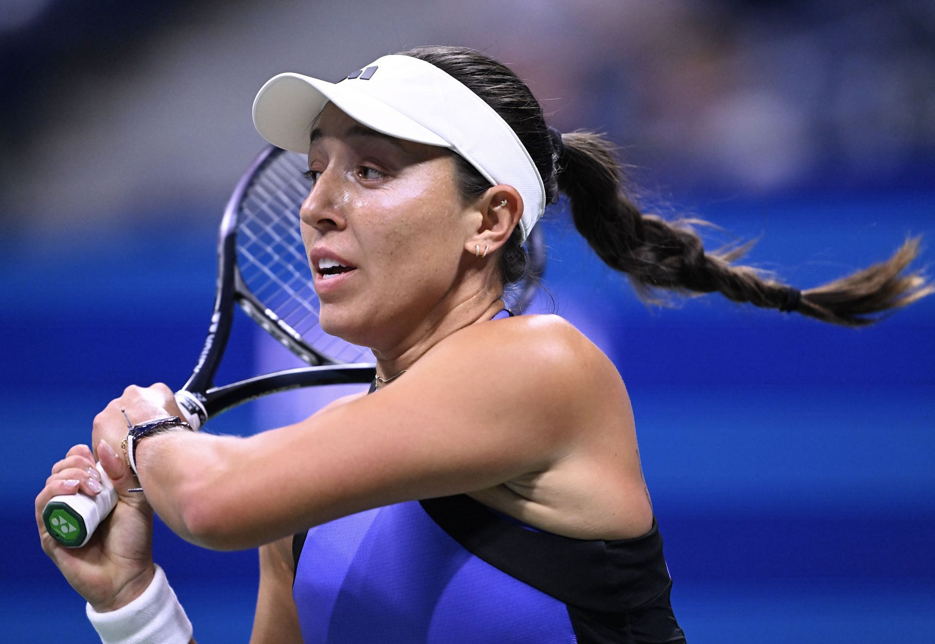 Jessica Pegula in action at the 2024 US Open (Source: Getty Images)