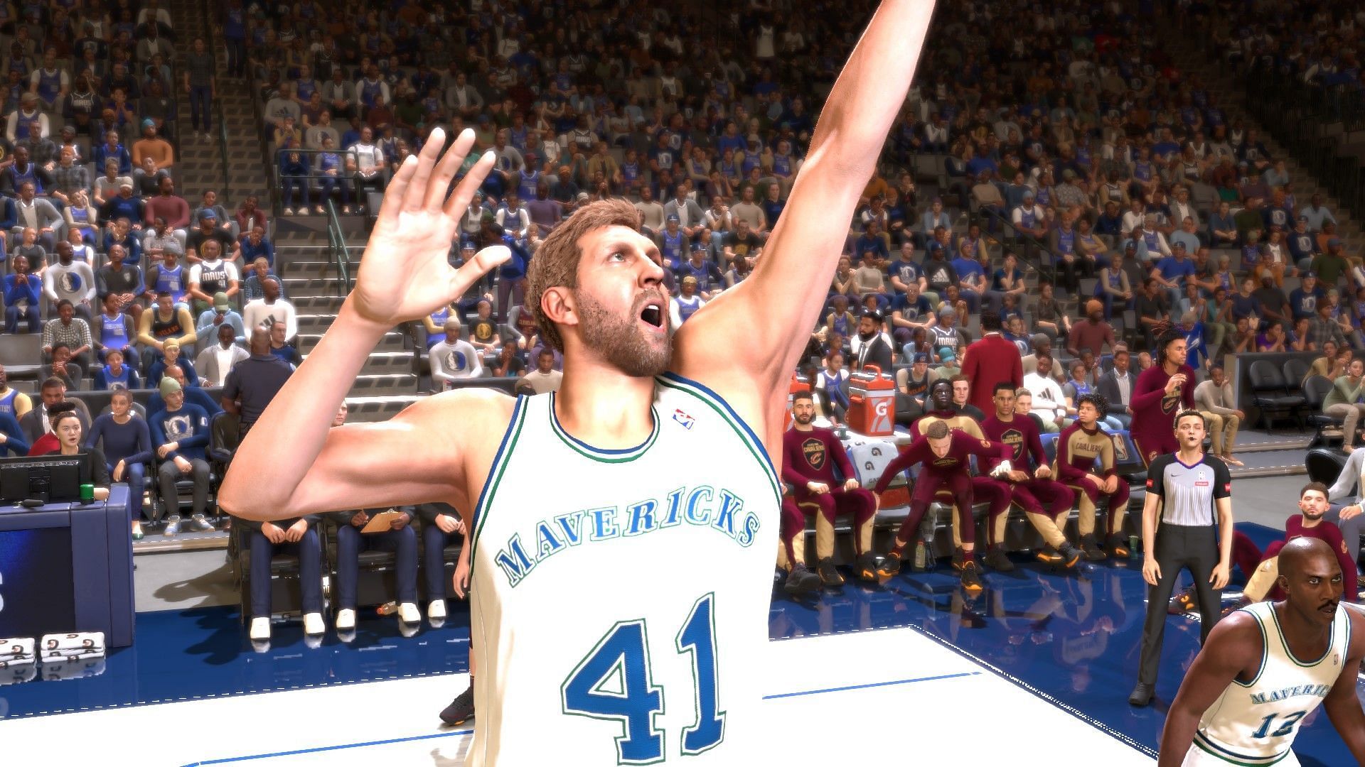 Top-rated Dallas Mavericks All-Time legend Dirk Nowitzki (Image via 2K)