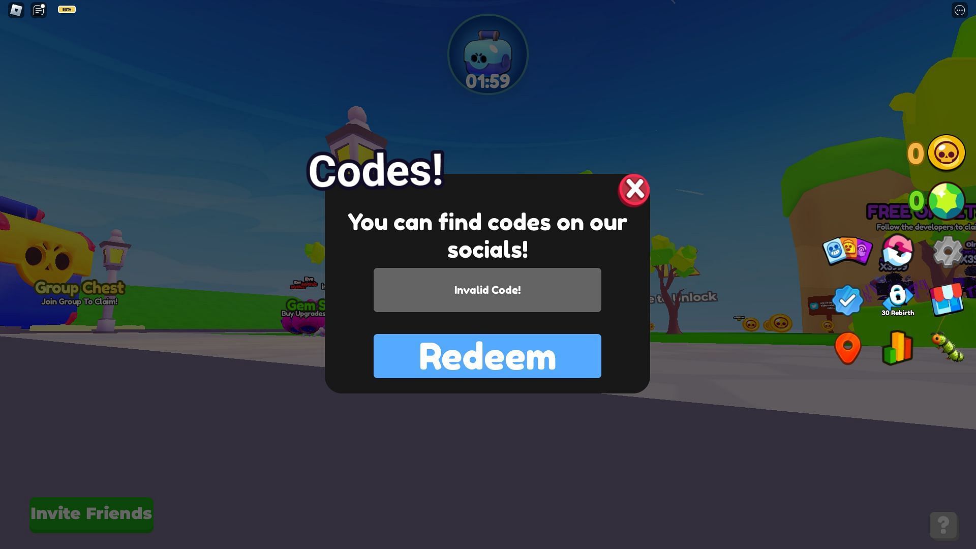 Troubleshoot codes in Brawl Stars Pet Simulator (Image via Roblox)