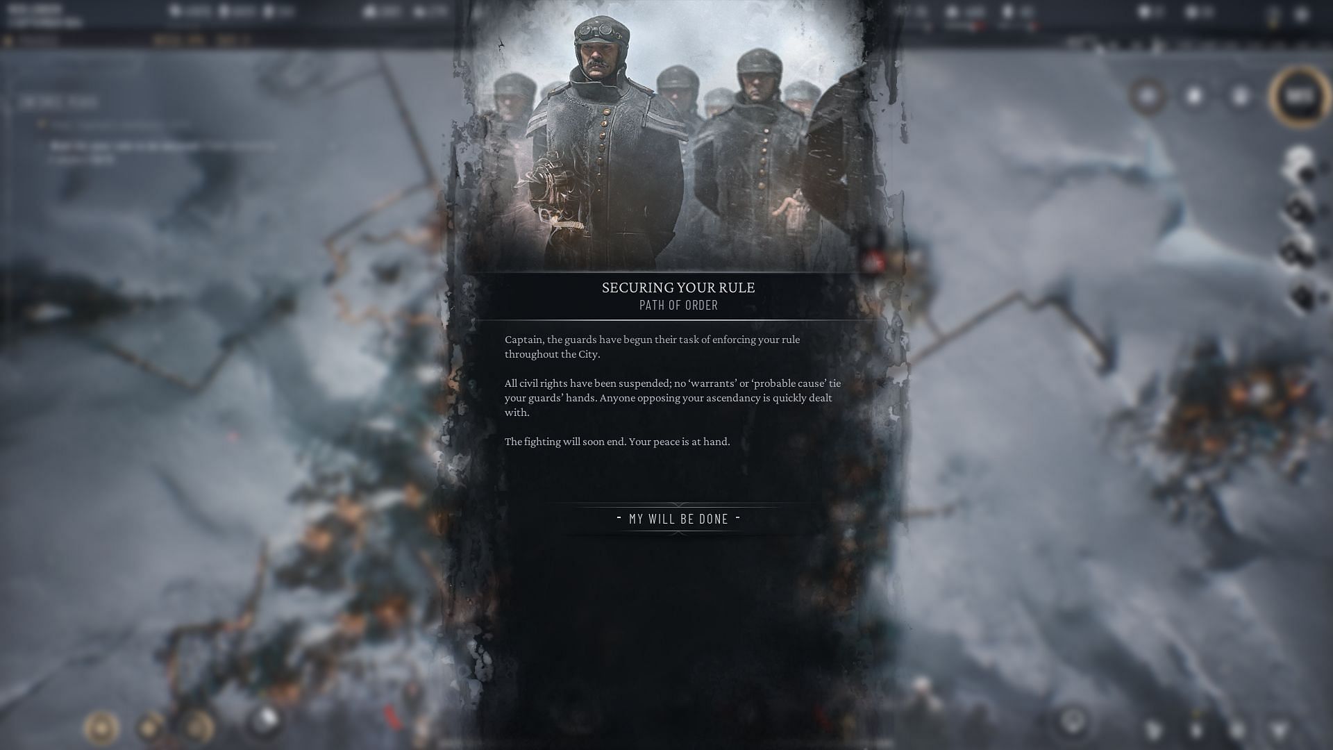 Enforce Captain&#039;s Authority in Frostpunk 2 with a coup (Image via 11 Bit Studios)