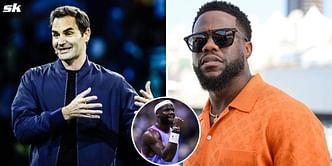WATCH: Hilarious difference between Roger Federer and Kevin Hart's reactions while watching Frances Tiafoe at US Open 2024 goes viral