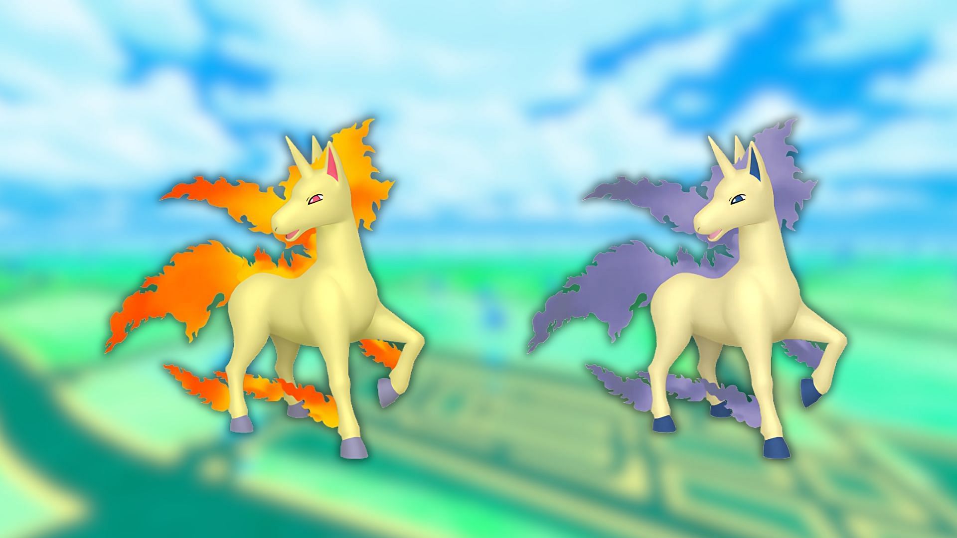 Rapidash and Shiny Rapidash (Image via The Pokemon Company)