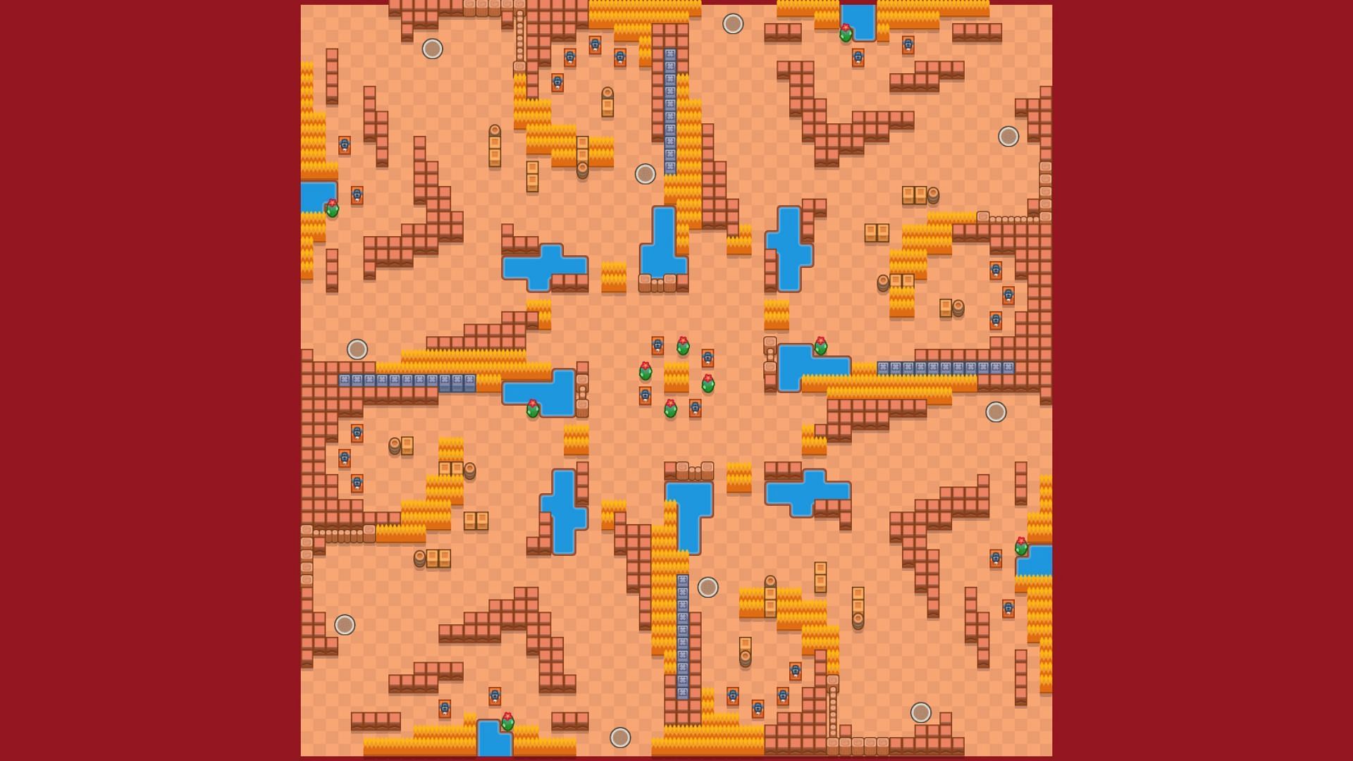 Sunset Vista Solo Showdown Map (Image via Supercell)