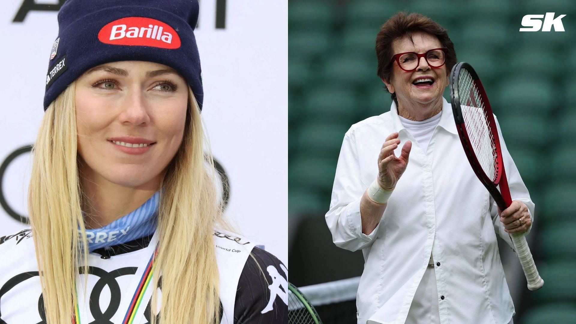 Mikaela Shiffrin and Billie Jean King