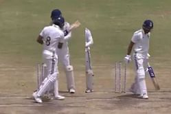 [Watch] Shams Mulani cleans up Shreyas Iyer through his legs for 41 in IND A vs IND D 2024 Duleep Trophy match