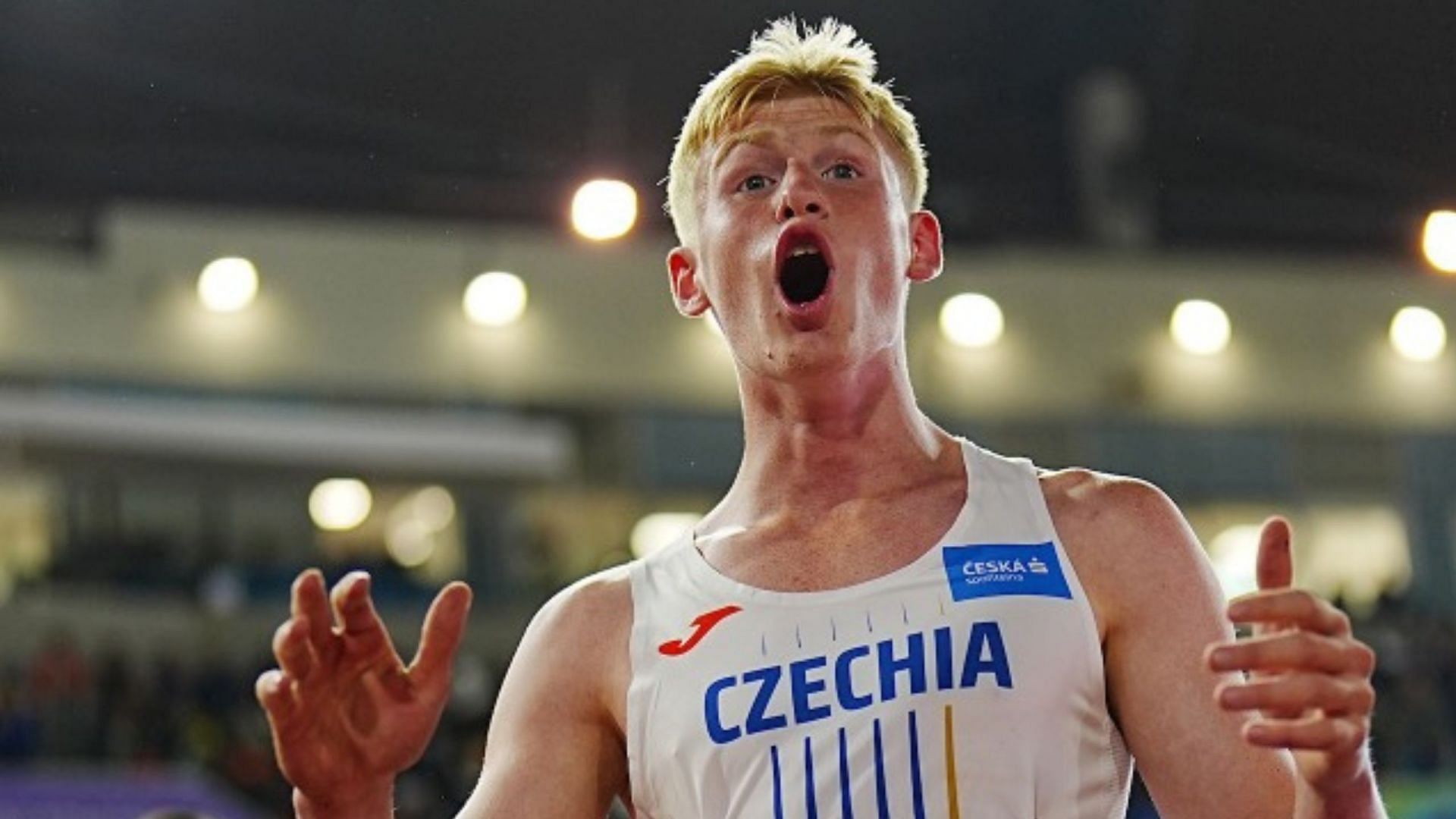 Tomas Jarvinen after winning the Men&#039;s Decathlon at the World Athletics Junior U20 Championships at Lima [Image Source: X @WorldAthletics]