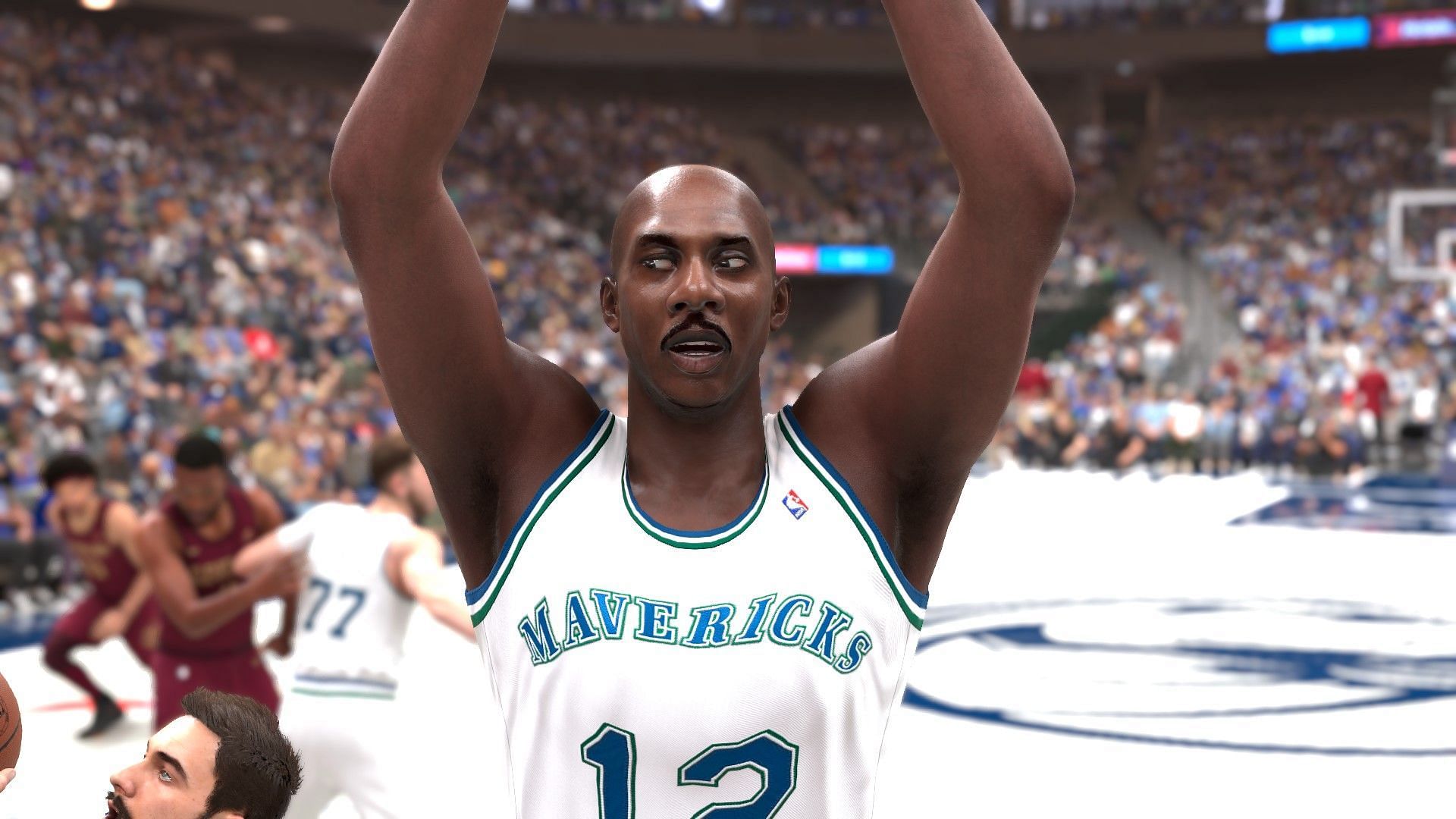 Derek Harper in action for the All-Time Mavericks (Image via 2K)