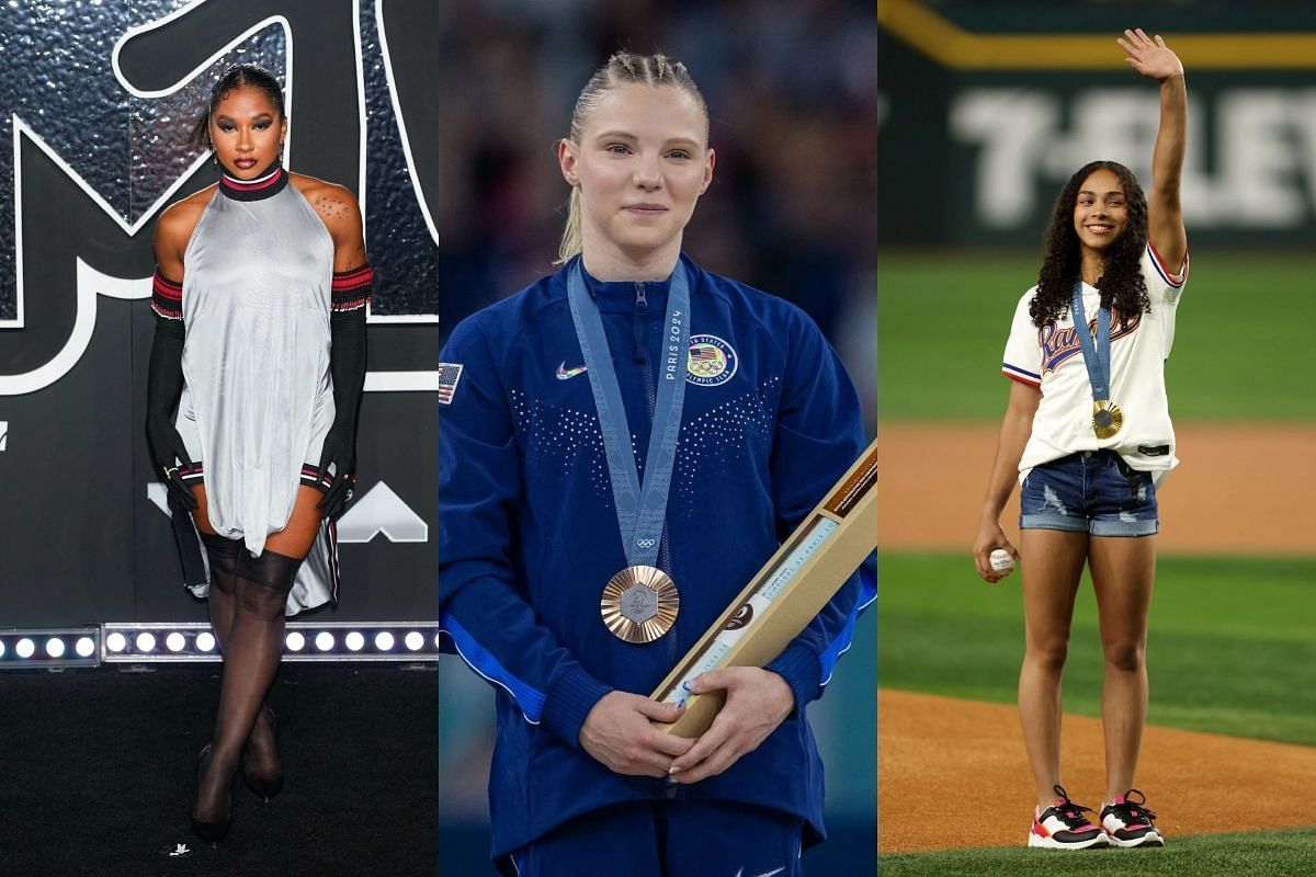 Jordan Chiles, Hezly Rivera, and Jade Carey - Source- Getty 