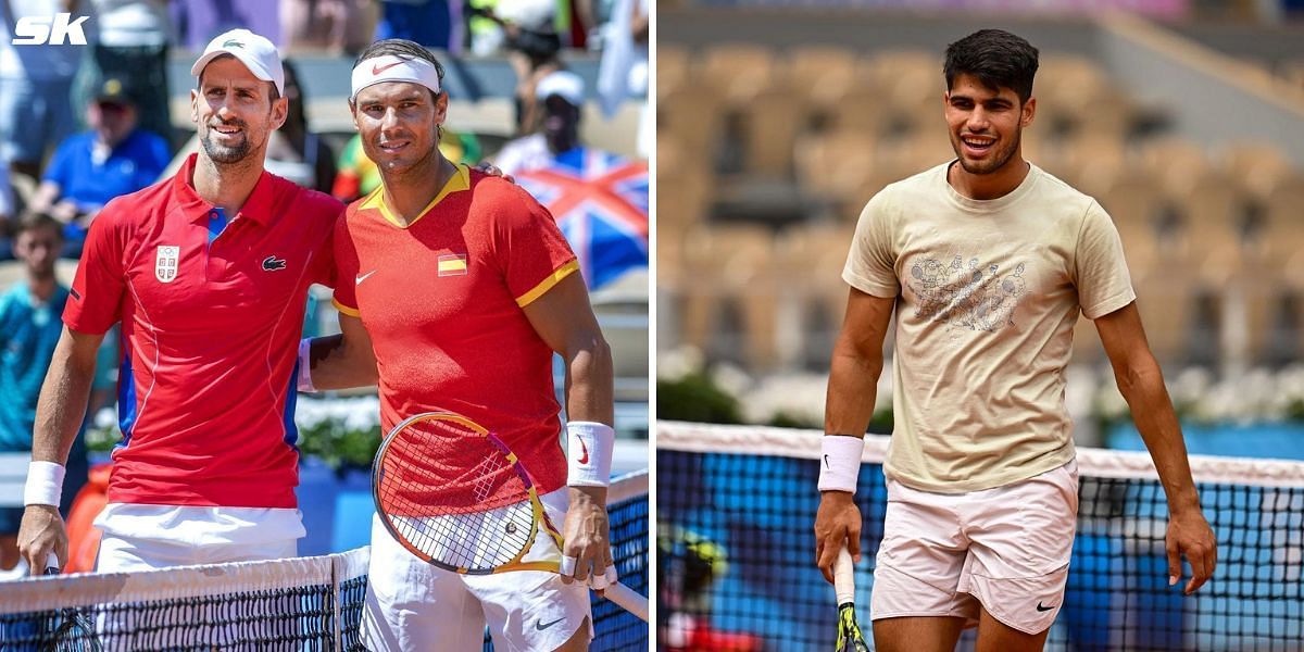 Novak Djokovic, Rafael Nadal y Carlos Alcaraz encabezan el Six Kings Slam. (Fotos: Getty)