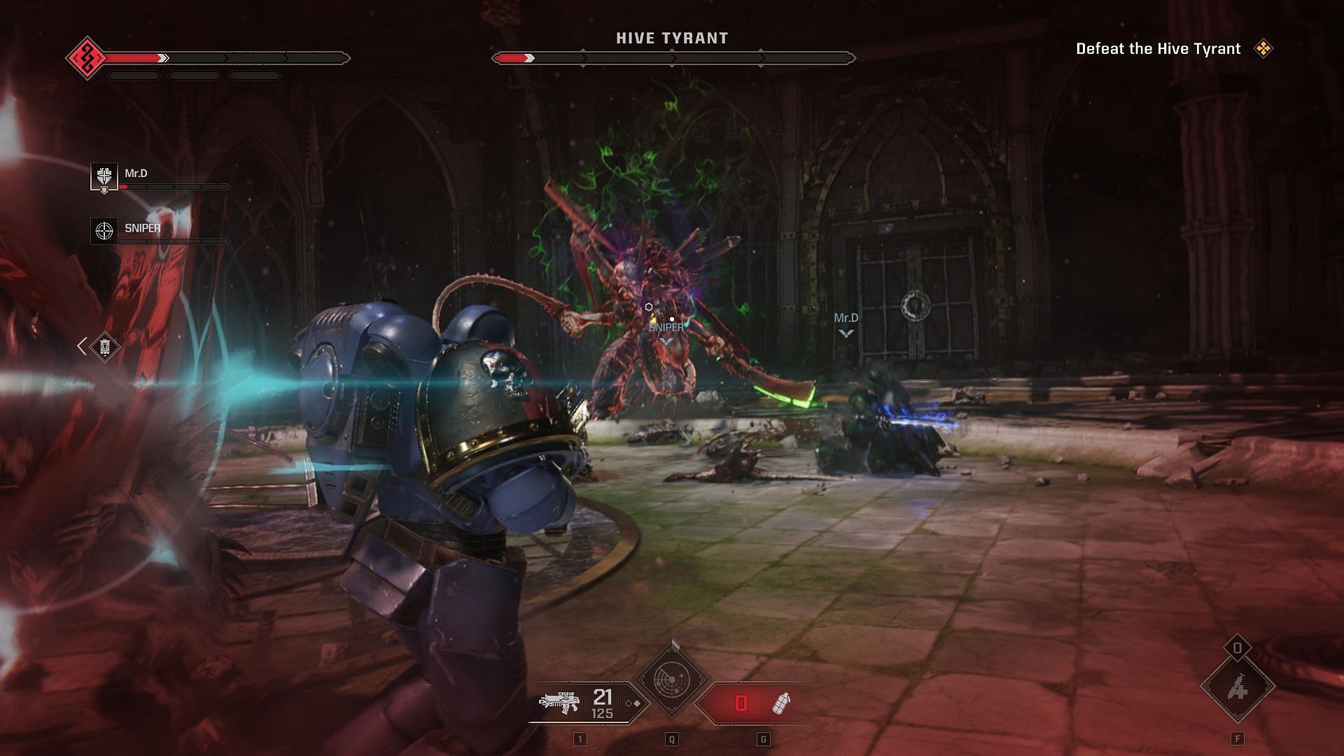 Slay the Hive Tyrant in Warhammer 40k: Space Marine 2 (Image via Focus Entertainment)