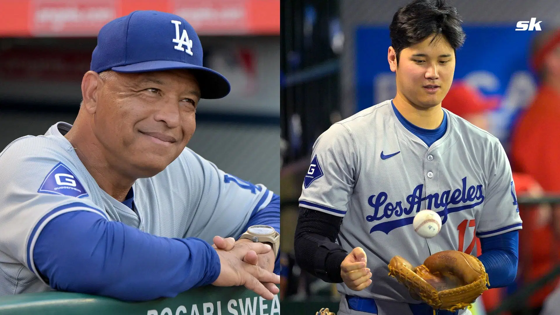 Los Angeles Dodgers Manager Dave Roberts &amp; Slugger Shohei Ohtani