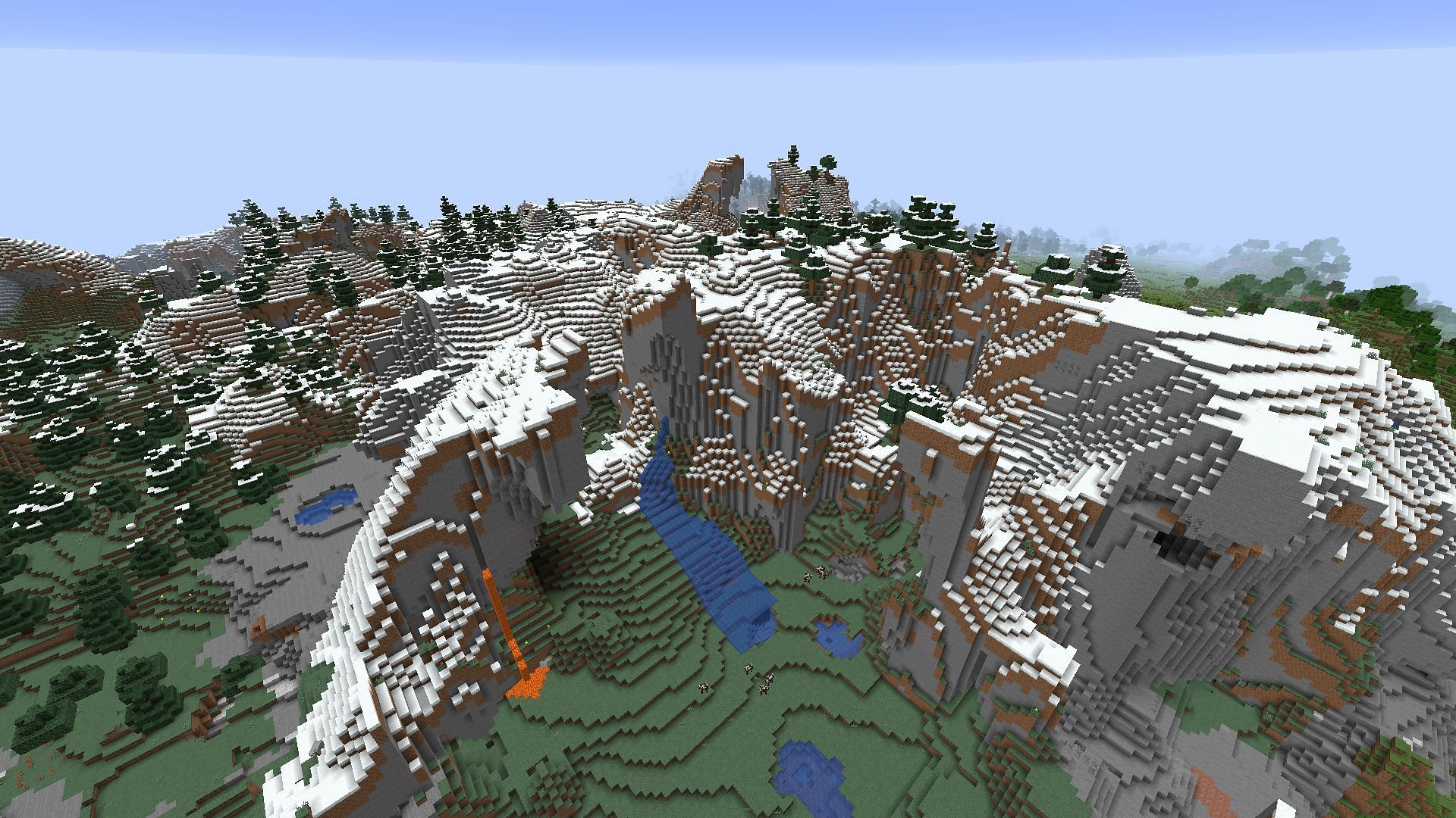 Wide mountain biome (Image via Mojang)