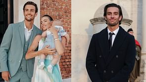 In Pictures: Lorenzo Musetti and girlfriend Veronica Confalonieri dazzle in blue for son Ludovico's christening, share highlights from ceremony
