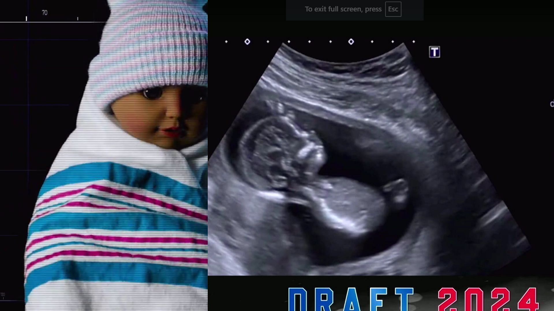 Da&#039;shawn Levitz got drafted at number 13, seconds after being born (Image via Kai Cenat/Twitch)