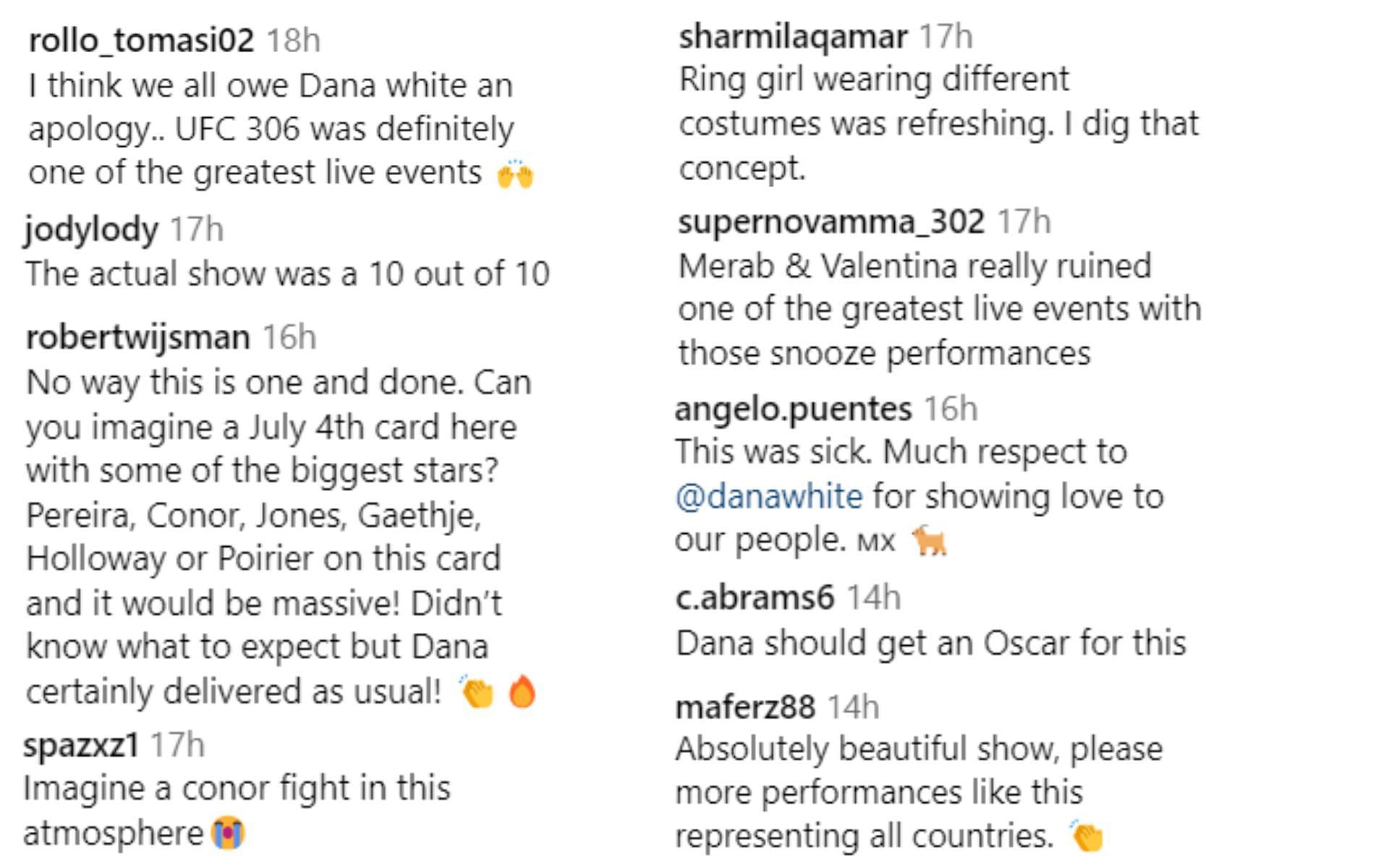 Fans react to the success of Noche UFC 306.