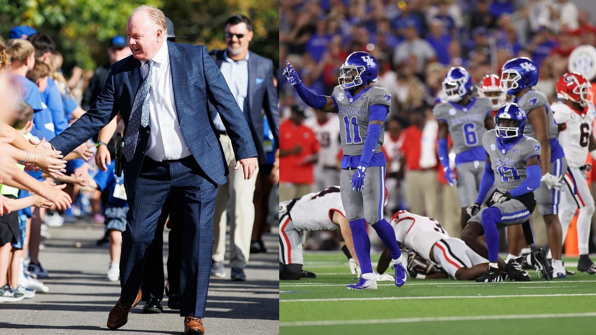 Kentucky coach Mark Stoops and his team (Kentucky IG handle) 