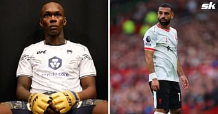 Israel Adesanya shares 4-word message after Mohamed Salah copies his celebration during Liverpool's win over Manchester United