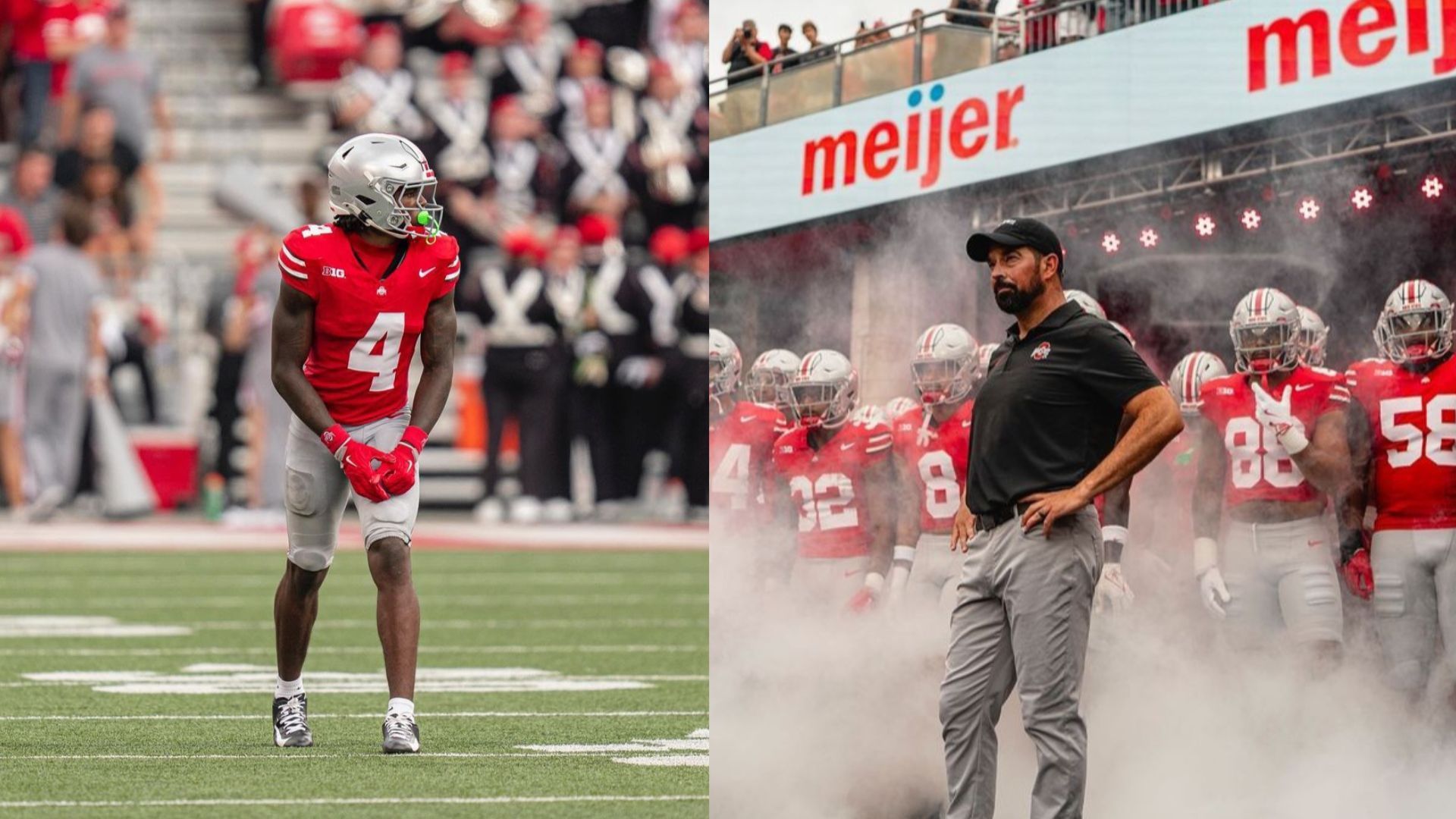 Ohio State star Jeremiah Smith &amp; coach Ryan Day (Smith &amp; Ohio State