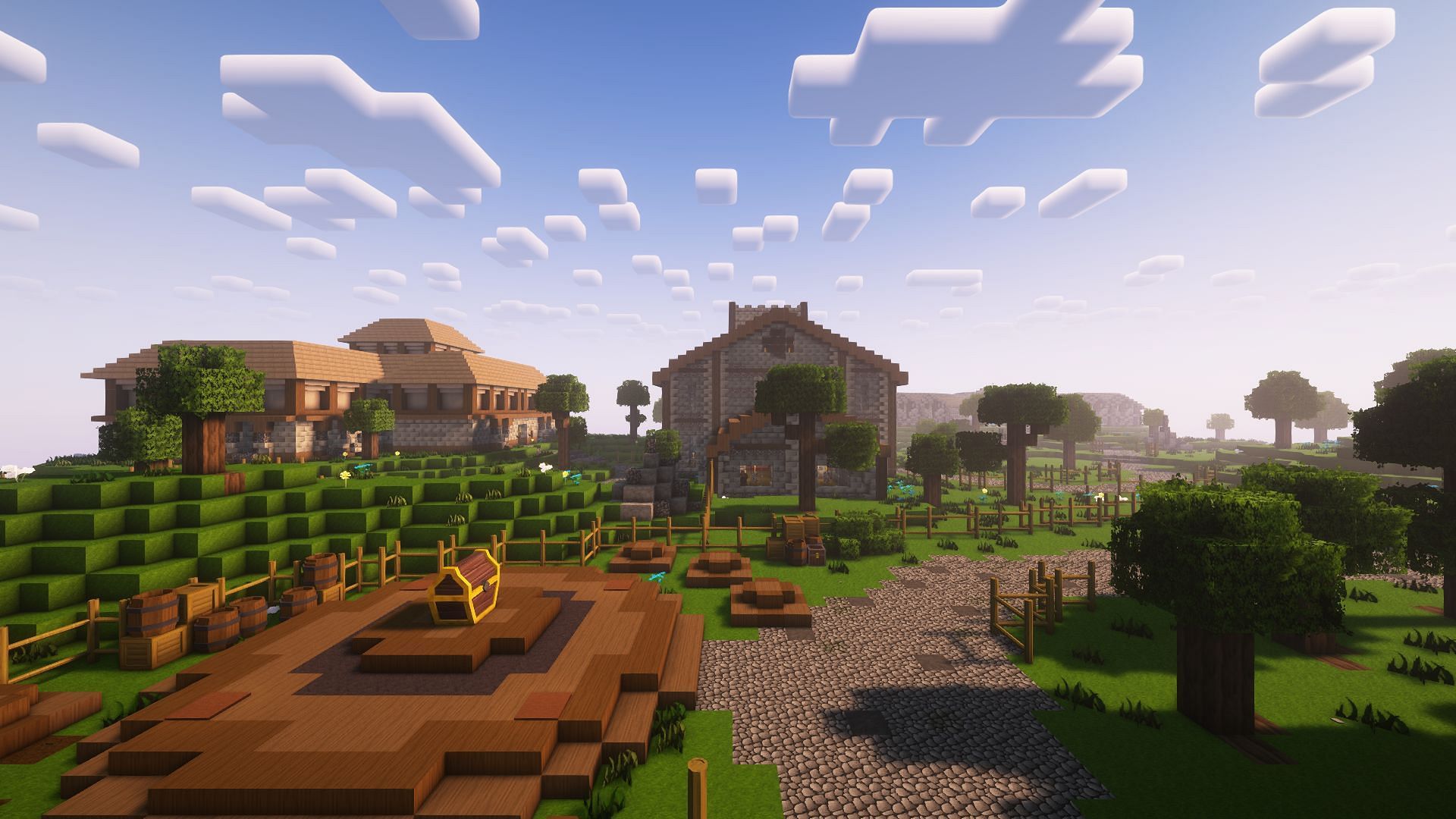 Minescape adds some MMORPG flavoring to traditional Minecraft gameplay (Image via Minescape)