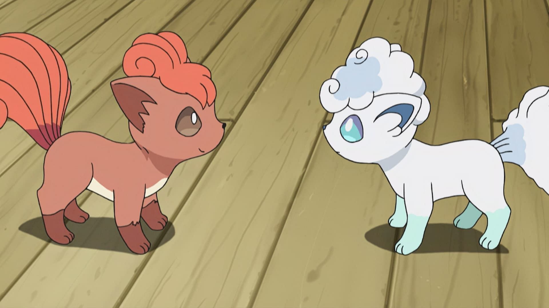 Gen 1's Vulpix and Gen 7's Alolan Vulpix (Image via The Pokemon Company)