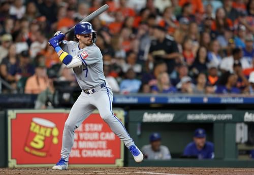 Bobby Witt Jr. prepares to swing