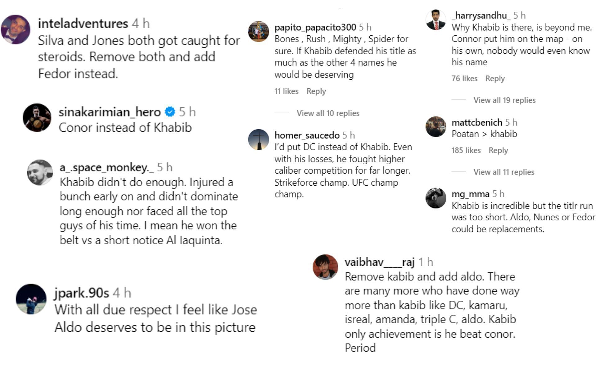 Fans react to Georges St-Pierre sharing picture of MMA legends [Images courtesy: @georgesstpierre on Instagram]