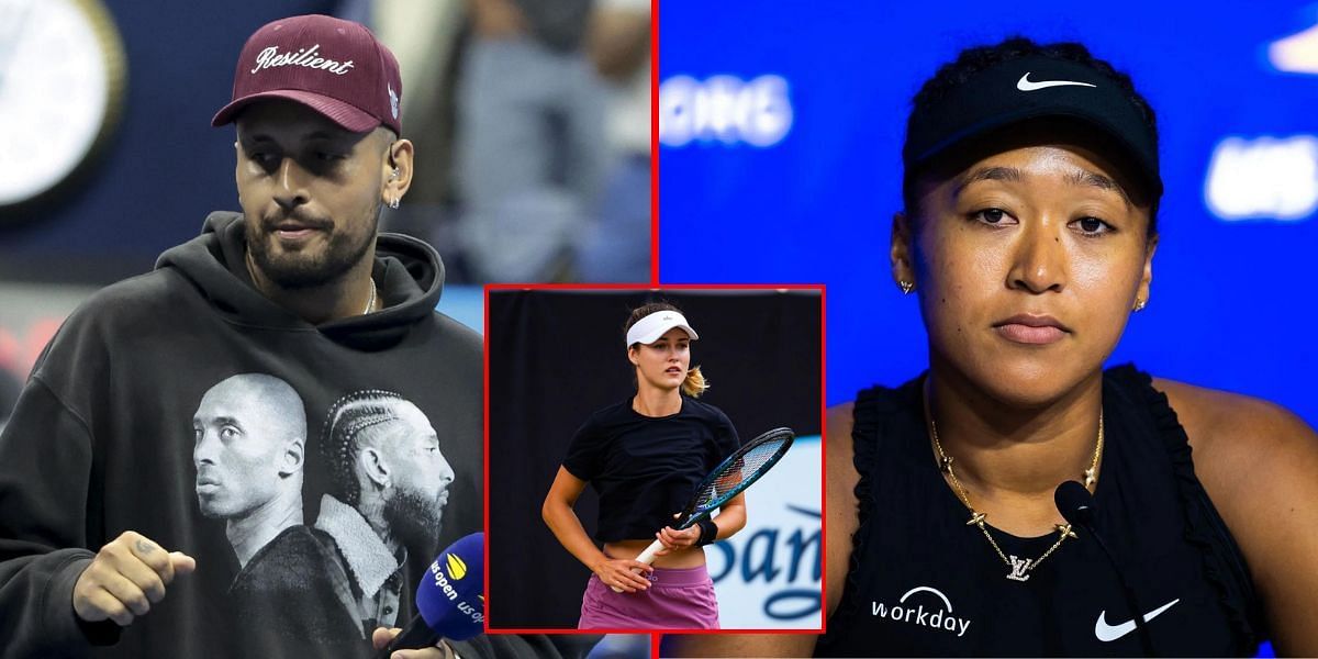 Nick Kyrgios (L), Anna Kalinskaya (inset), Naomi Osaka (R) | Getty