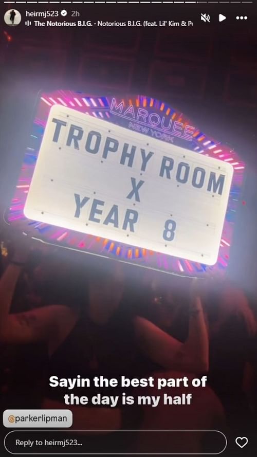 Marcus celebrated the eighth anniversary of Trophy Room