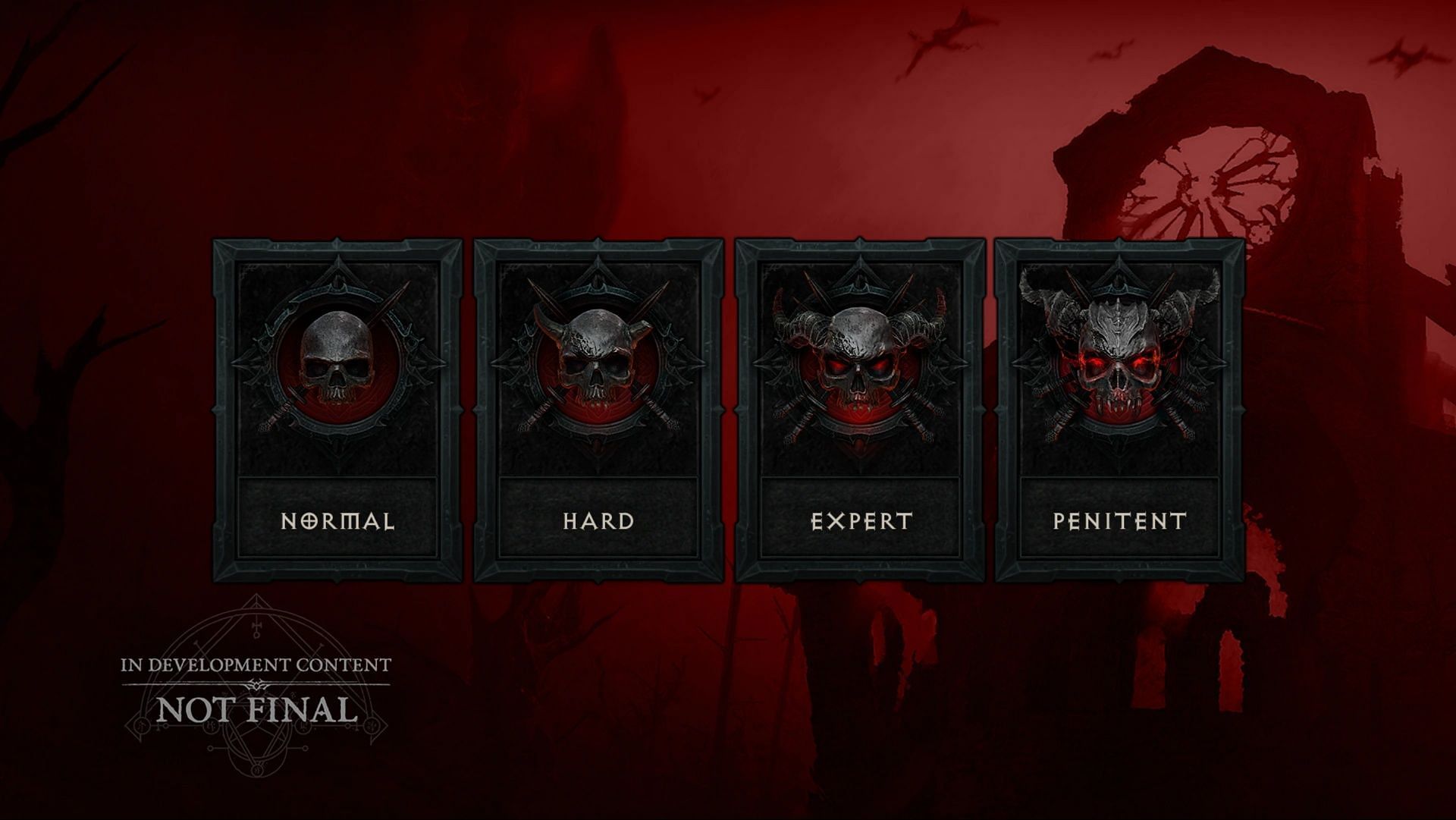 You&#039;ll start off with four difficulty options, each one with better rewards and exp (Image via Blizzard Entertainment)